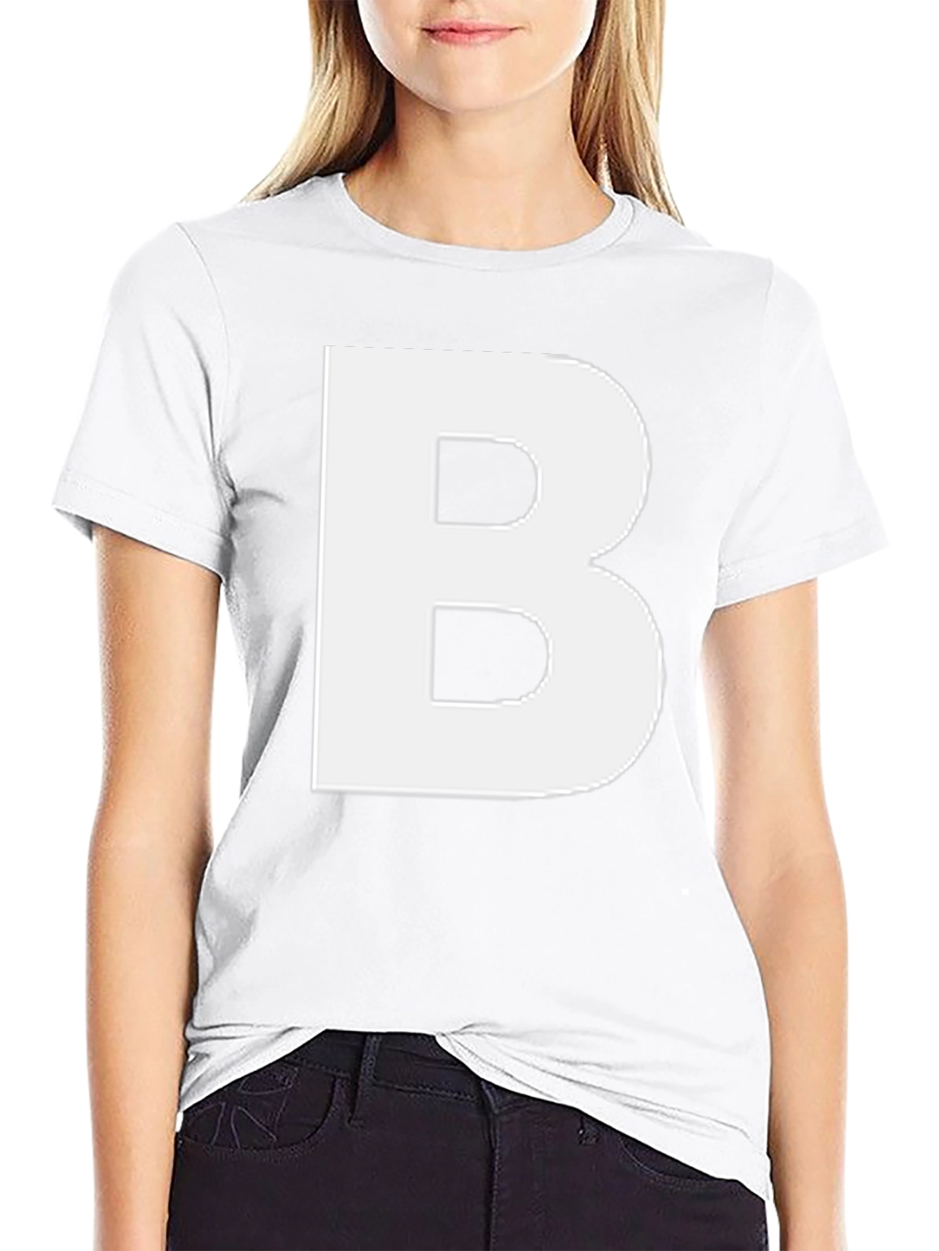 Bold Initial T-Shirt - Letter B Graphic Tee