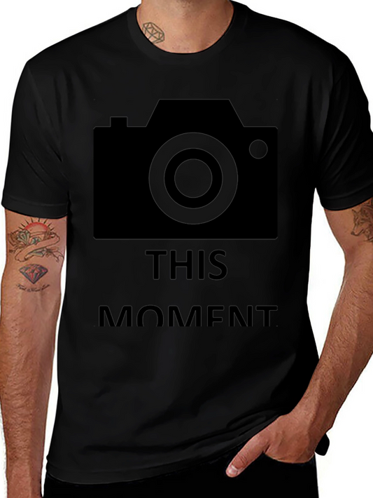 Camera This Moment Black Graphic T-Shirt
