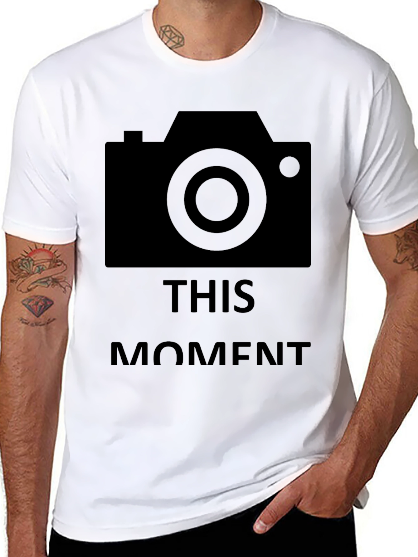 Camera This Moment Black Graphic T-Shirt