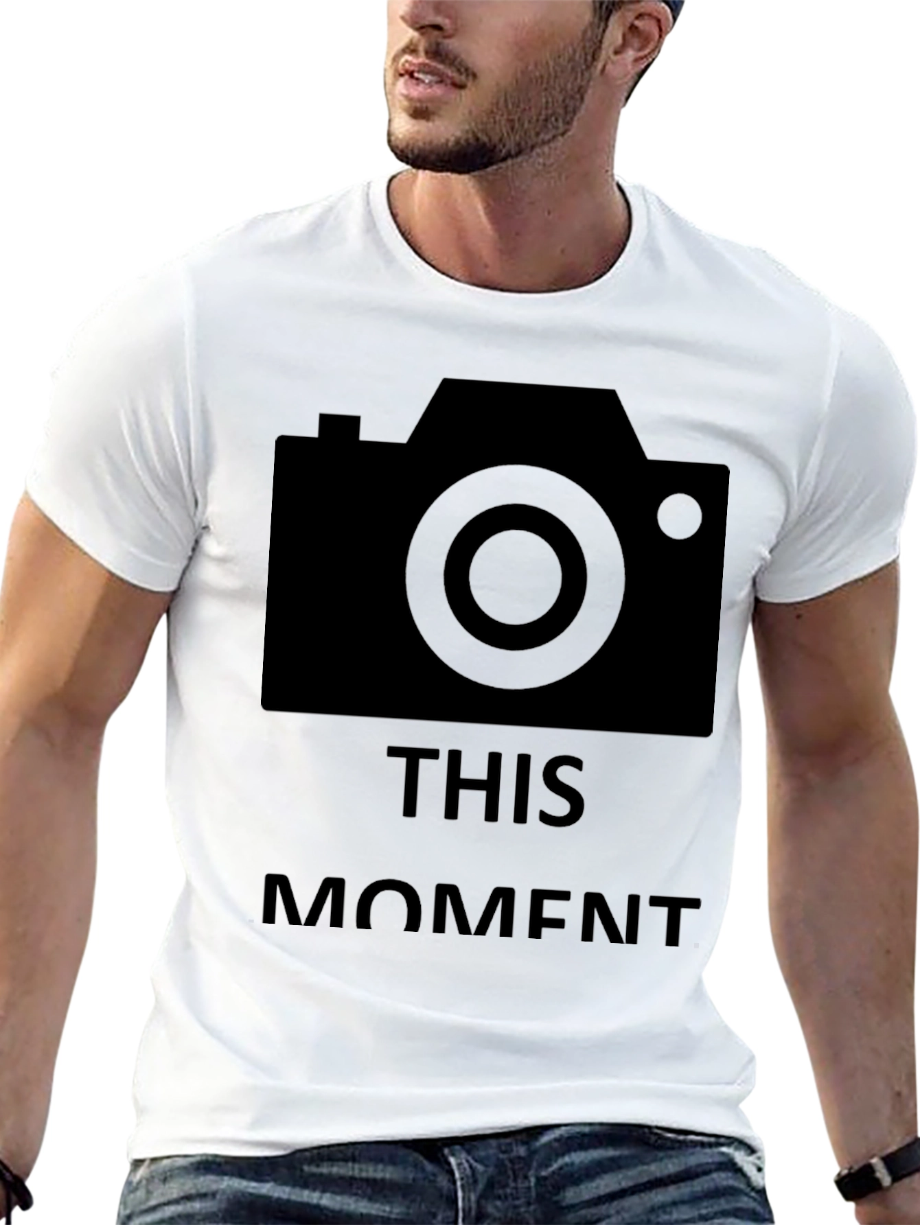 Camera This Moment Black Graphic T-Shirt