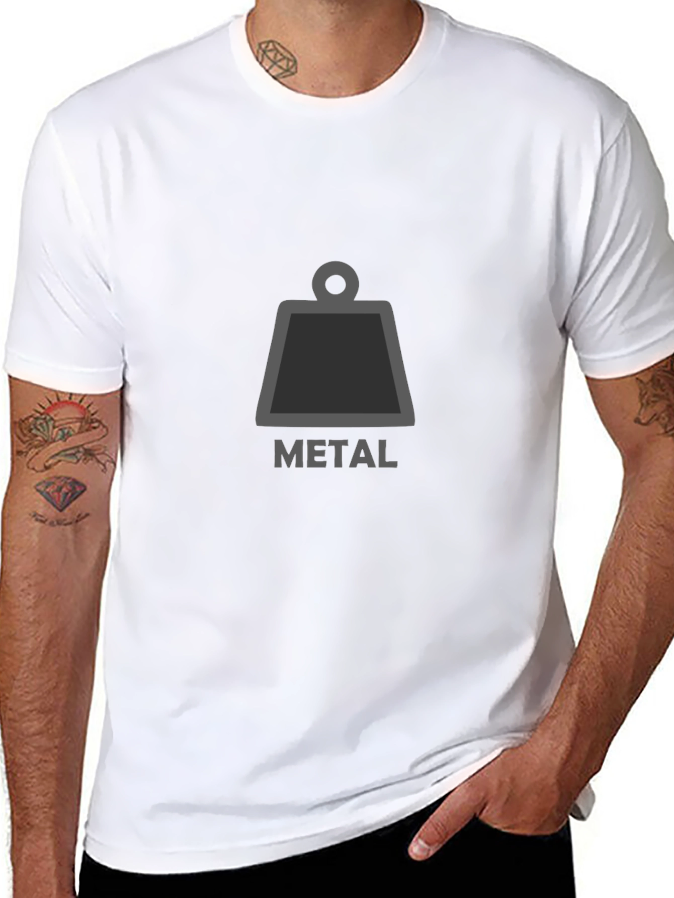 Metal Icon Graphic Print T-Shirt