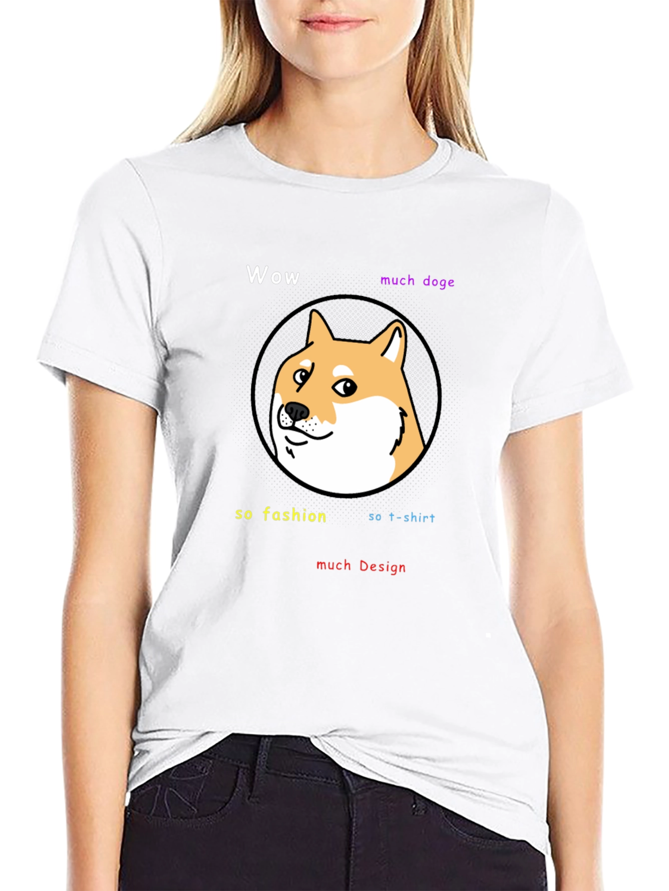Wow Much Doge Meme T-Shirt - Black