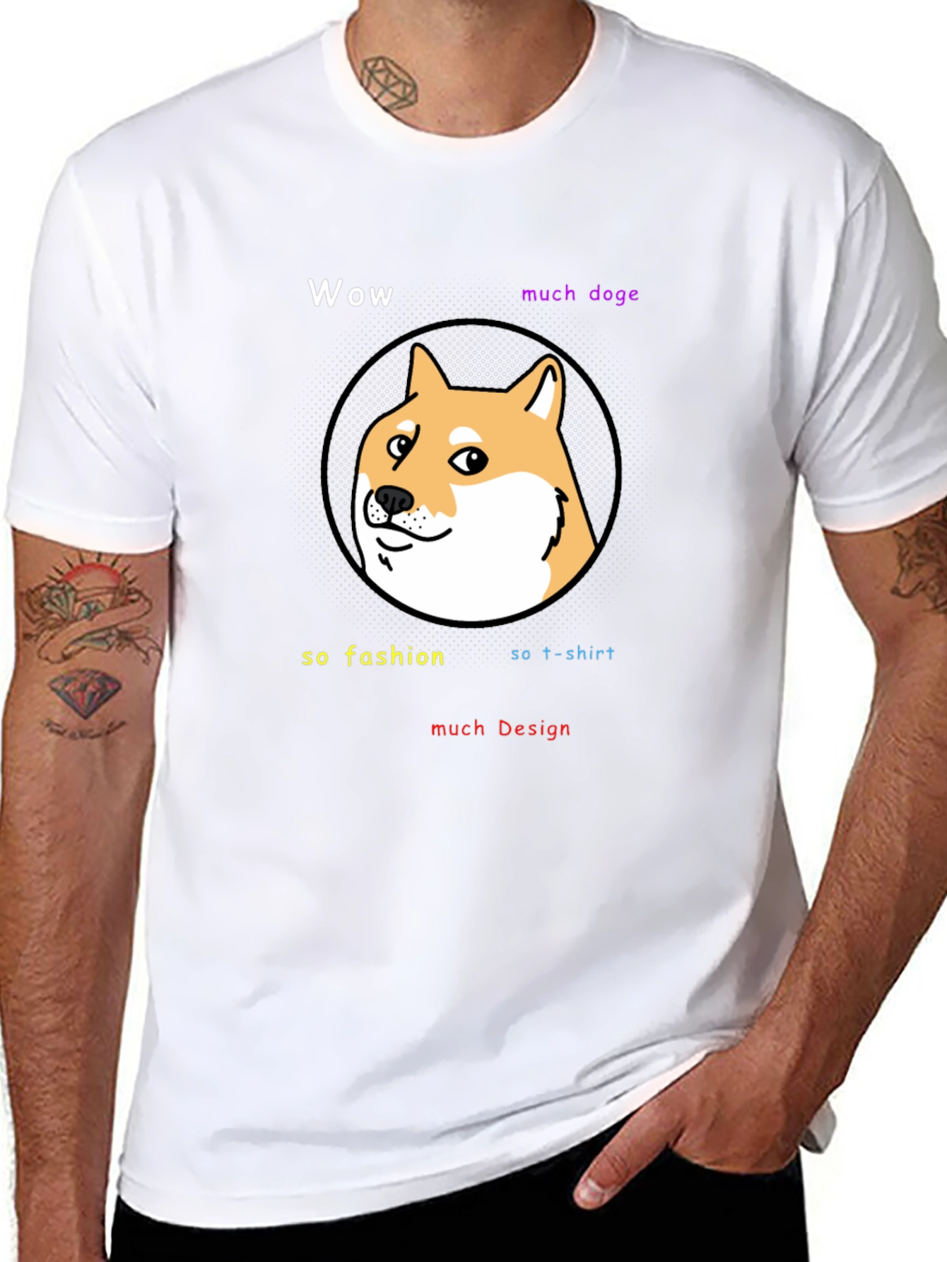 Wow Much Doge Meme T-Shirt - Black