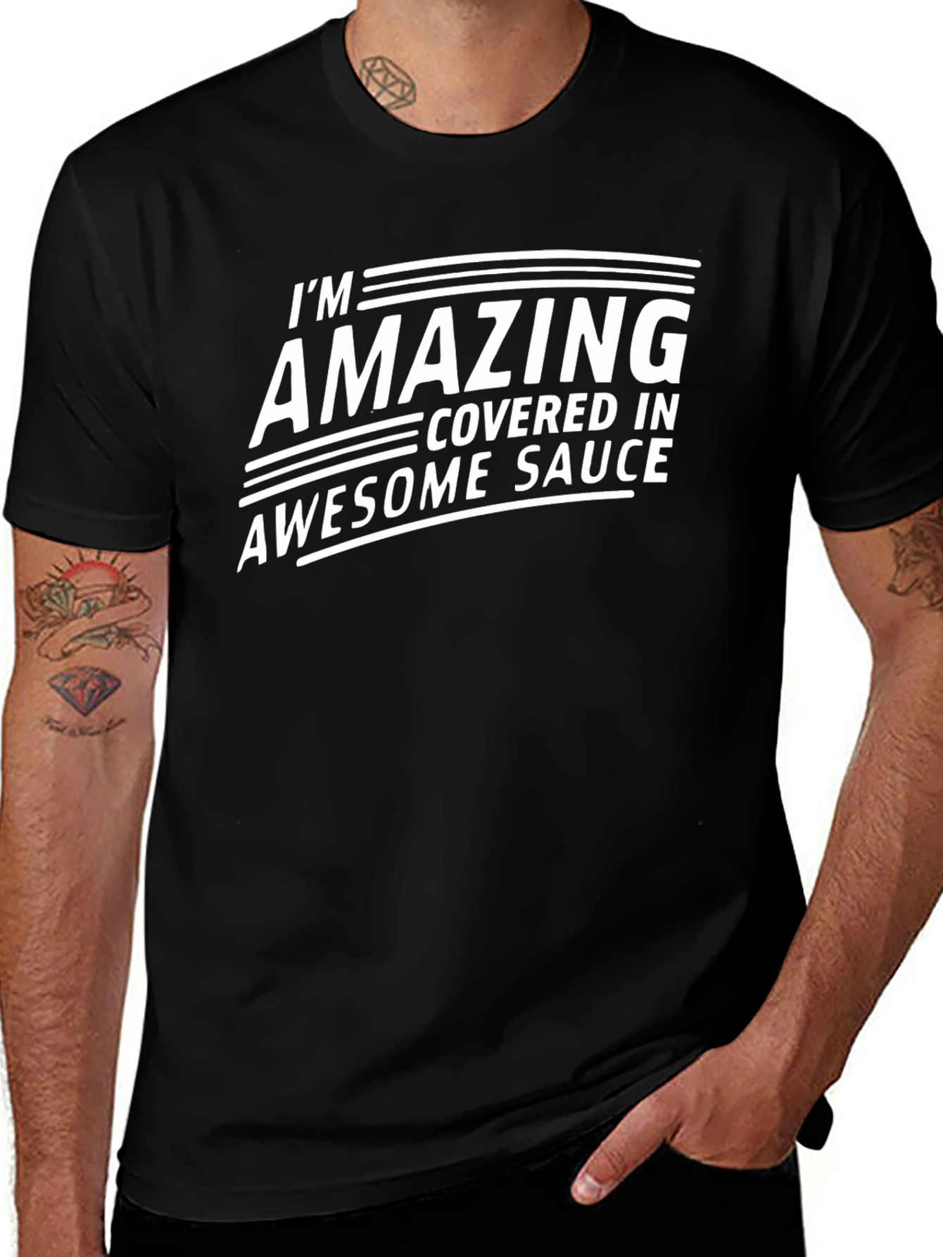 Amazing Sauce Black Graphic T-Shirt