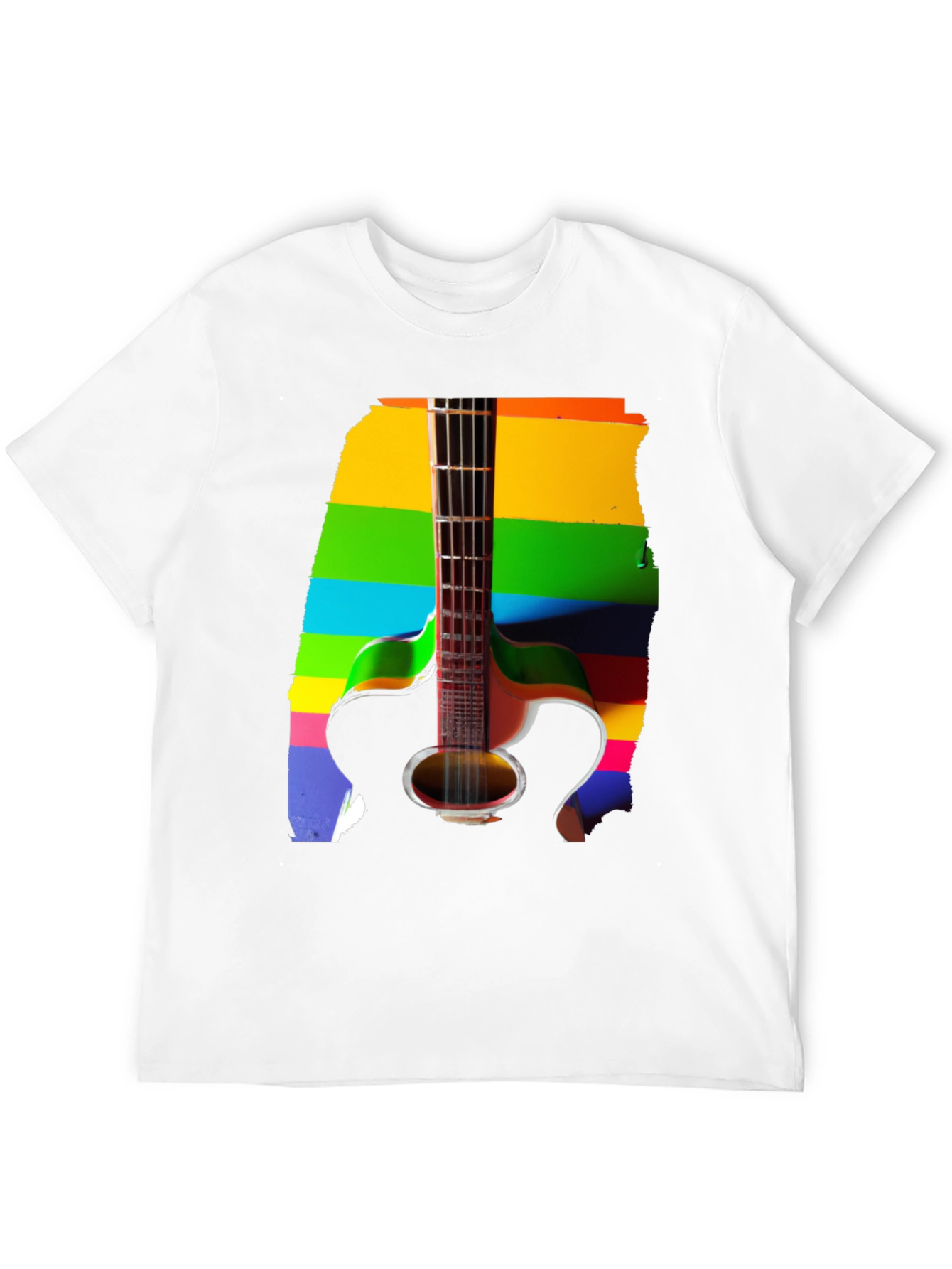 Rainbow Guitar Graphic Tee