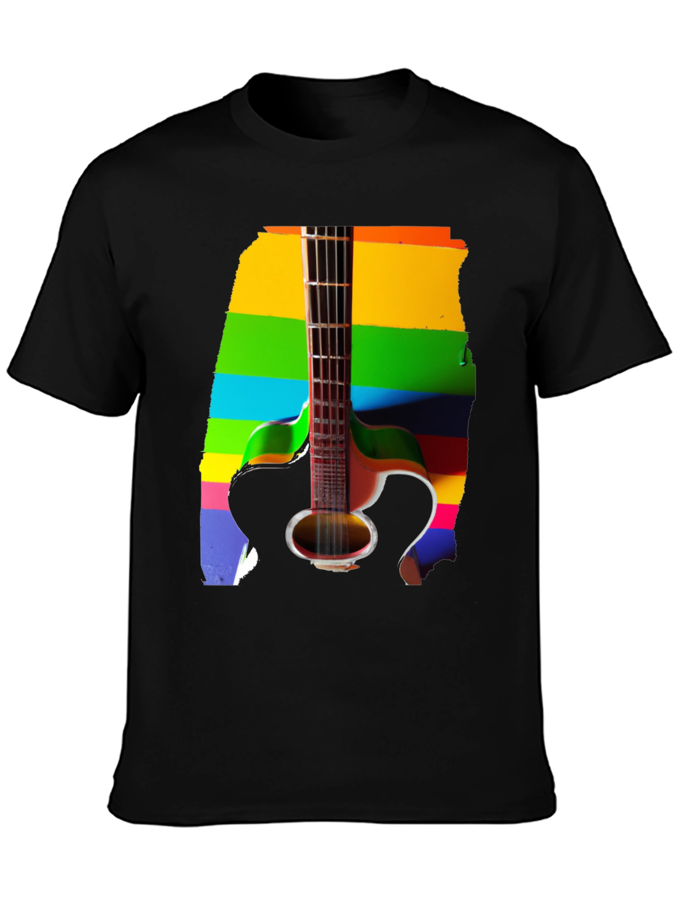 Rainbow Guitar Graphic Tee