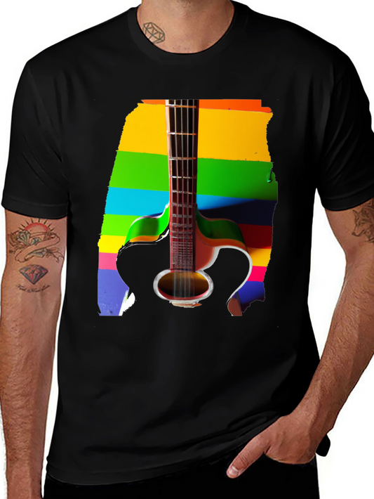 Rainbow Guitar Graphic Tee