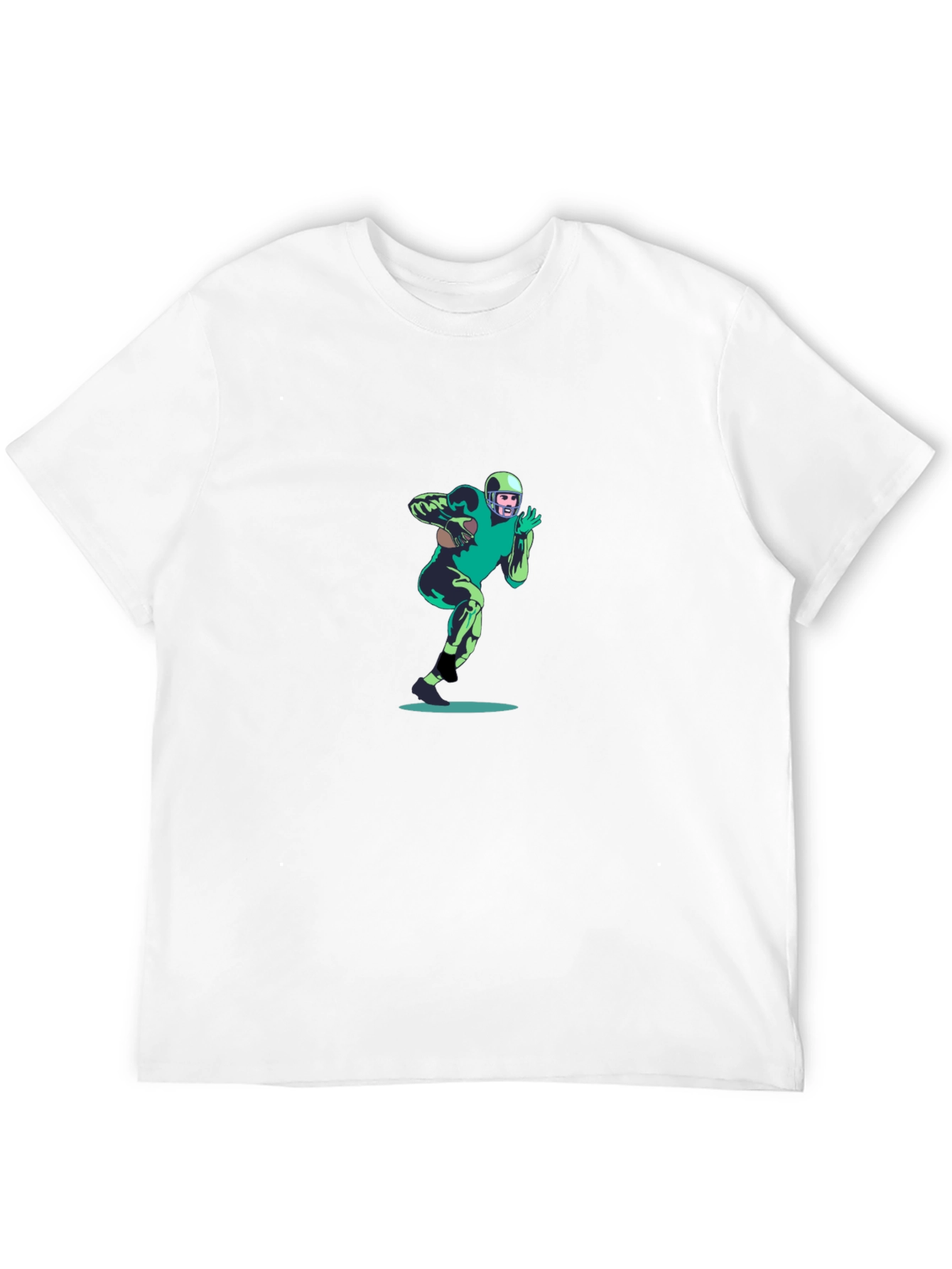 Football Player Graphic Black T-Shirt