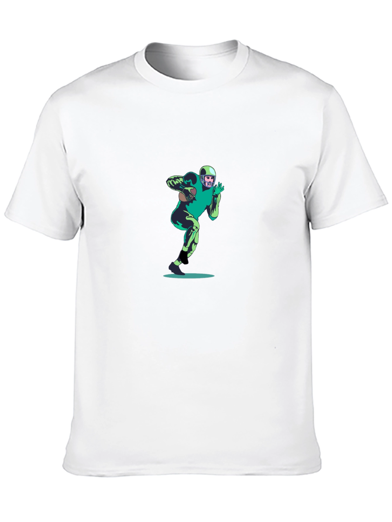 Football Player Graphic Black T-Shirt
