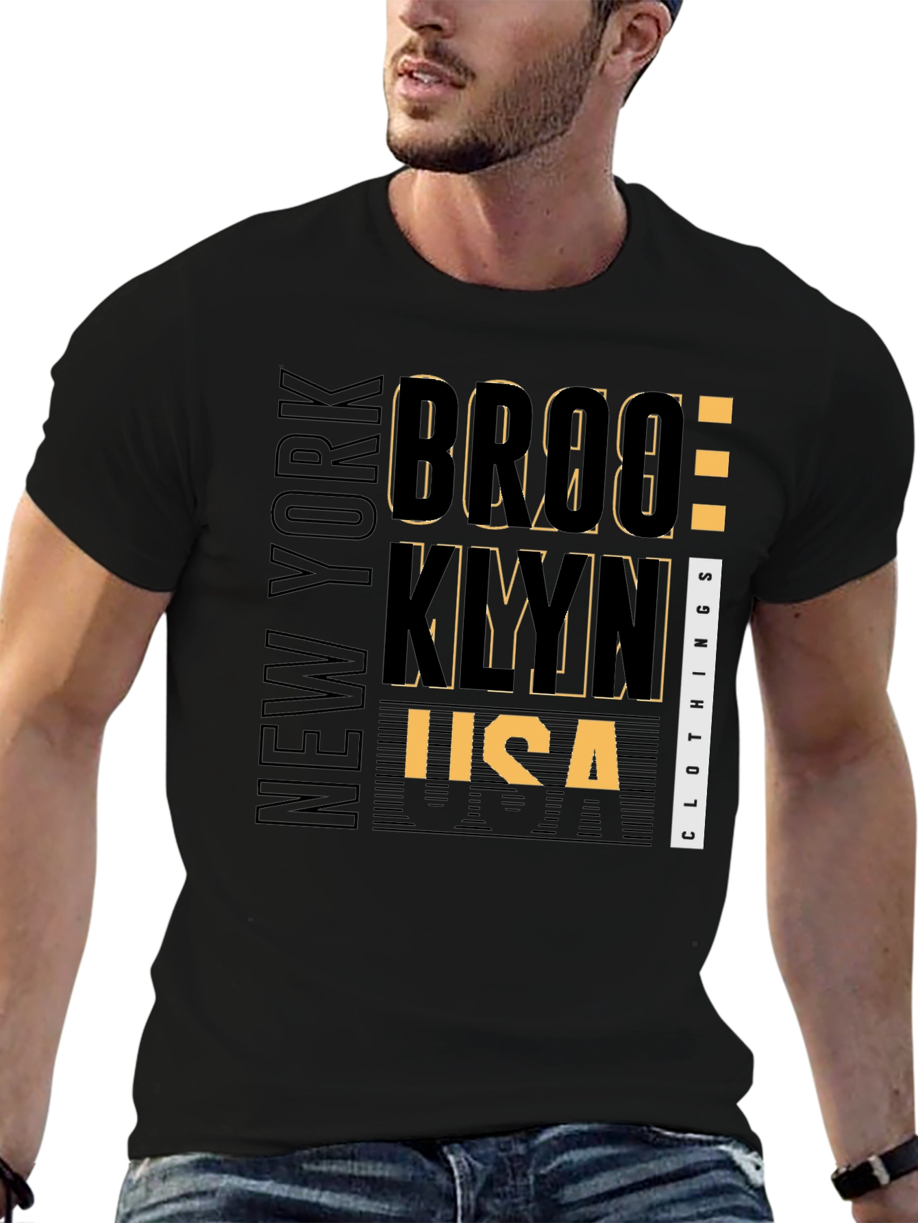 Brooklyn New York Black Graphic T-Shirt