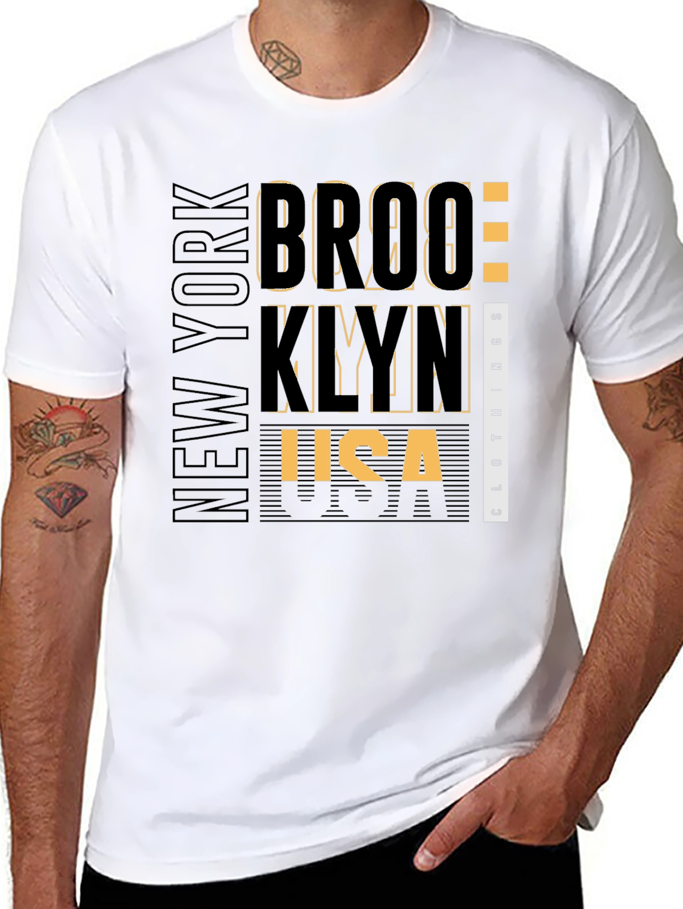 Brooklyn New York Black Graphic T-Shirt