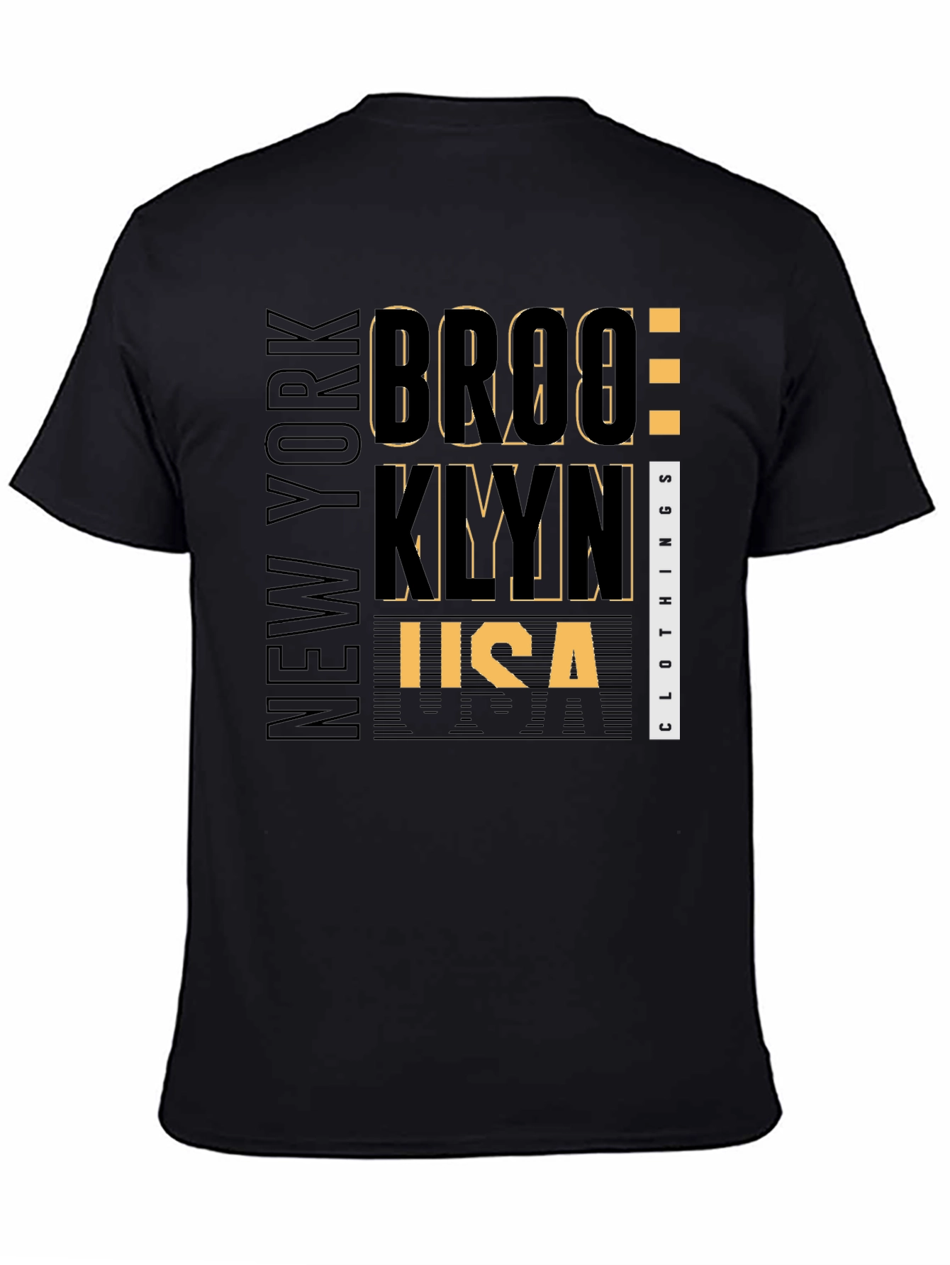 Brooklyn New York Black Graphic T-Shirt