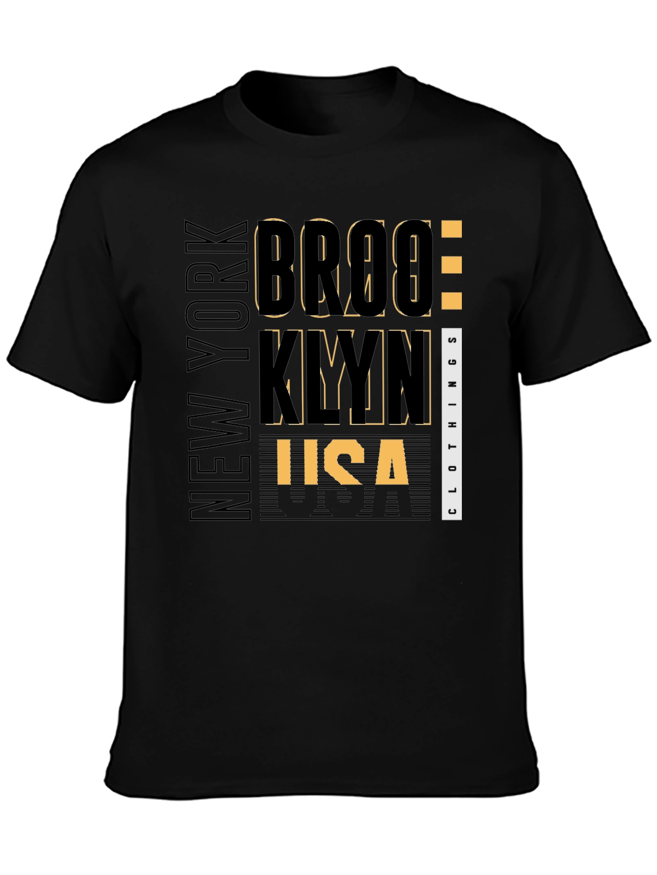 Brooklyn New York Black Graphic T-Shirt