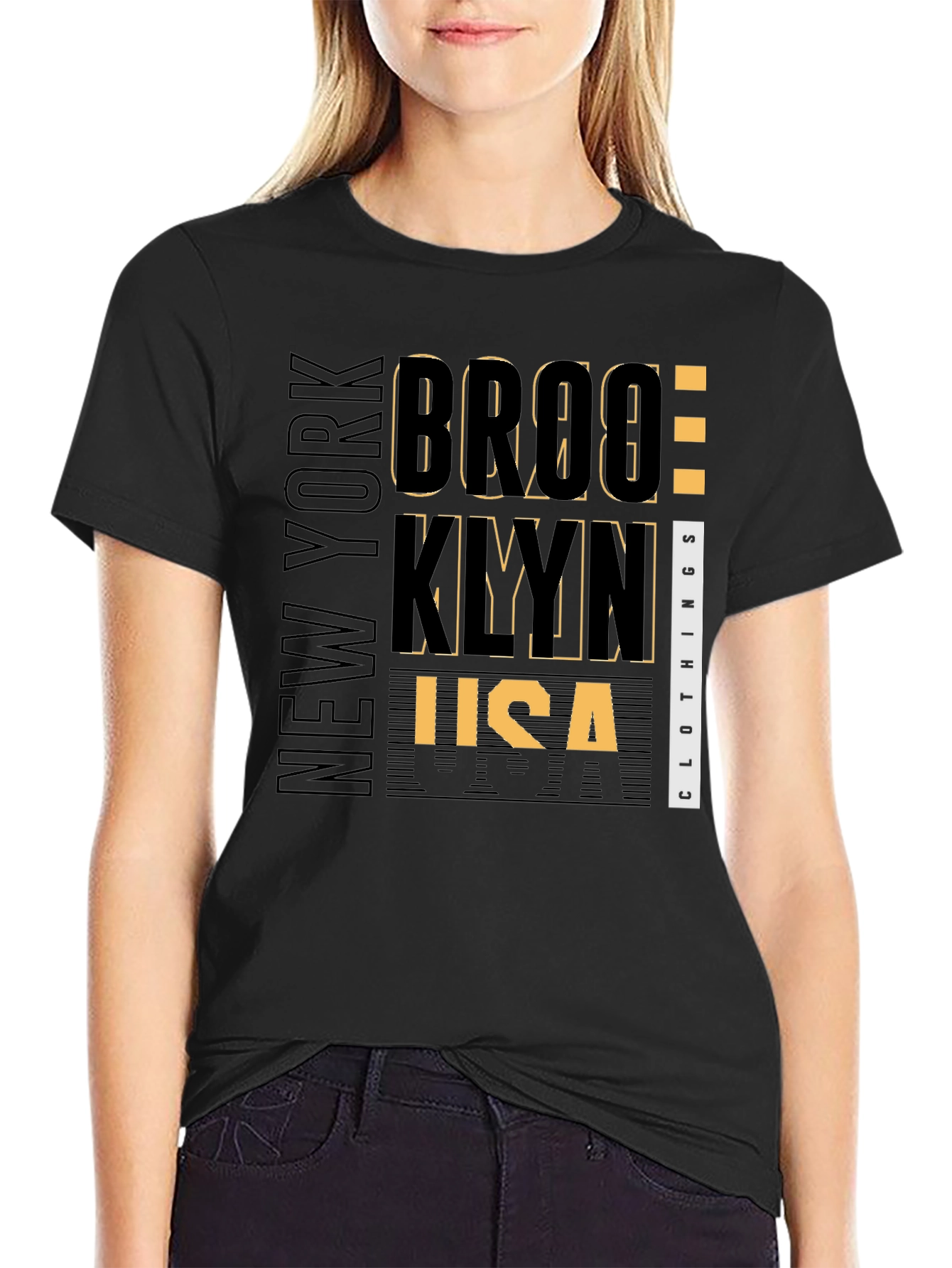 Brooklyn New York Black Graphic T-Shirt