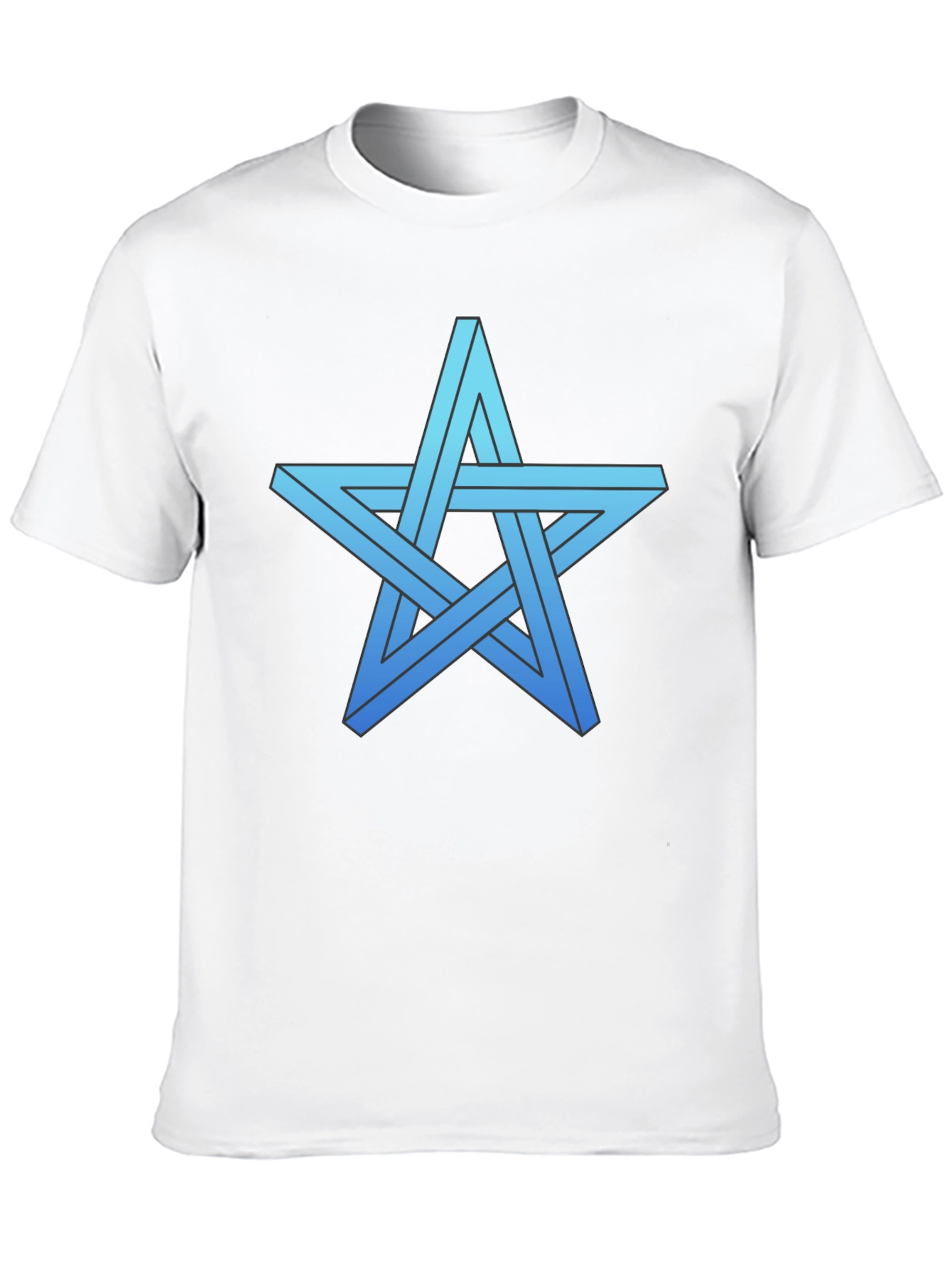 Impossible Star Graphic Tee - Optical Illusion Shirt