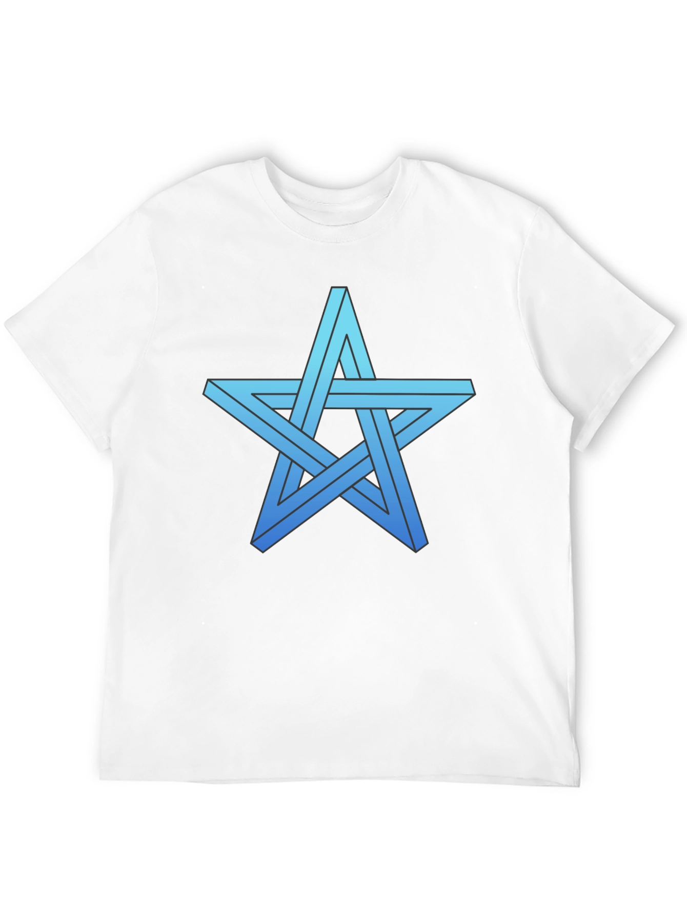 Impossible Star Graphic Tee - Optical Illusion Shirt