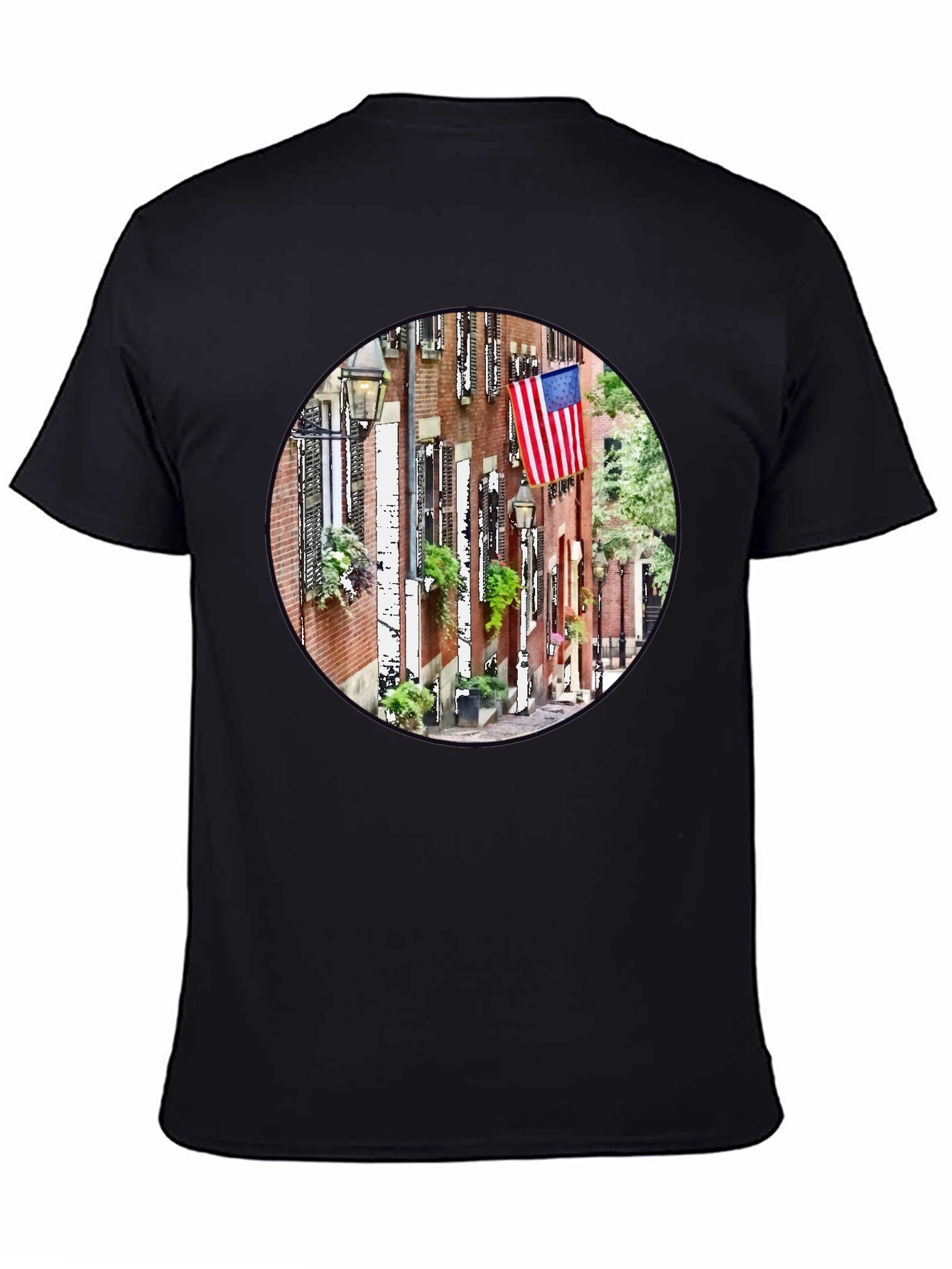 American Pride T-Shirt: Boston Street Scene Graphic Tee