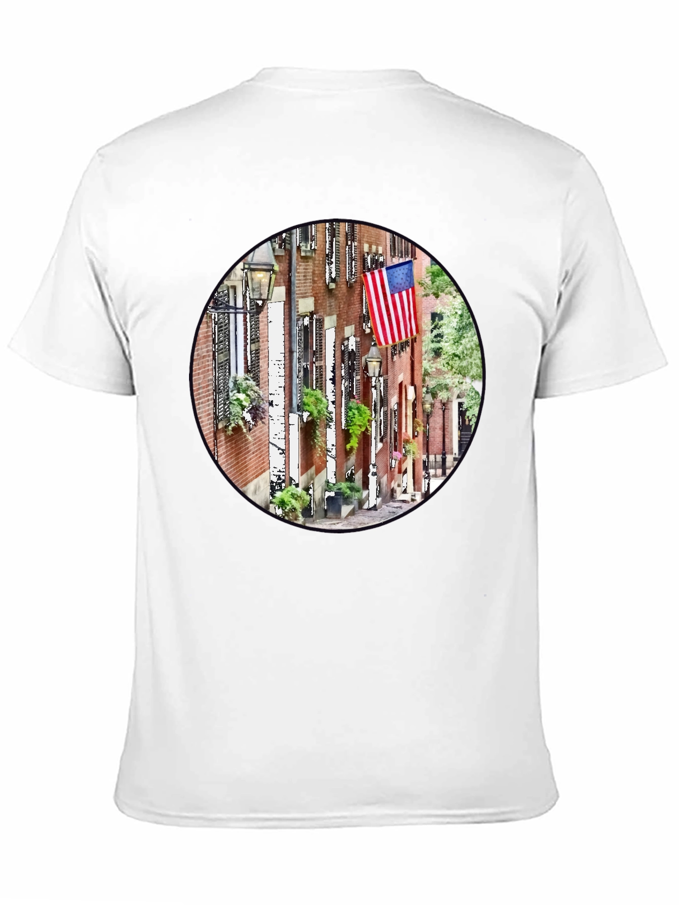 American Pride T-Shirt: Boston Street Scene Graphic Tee