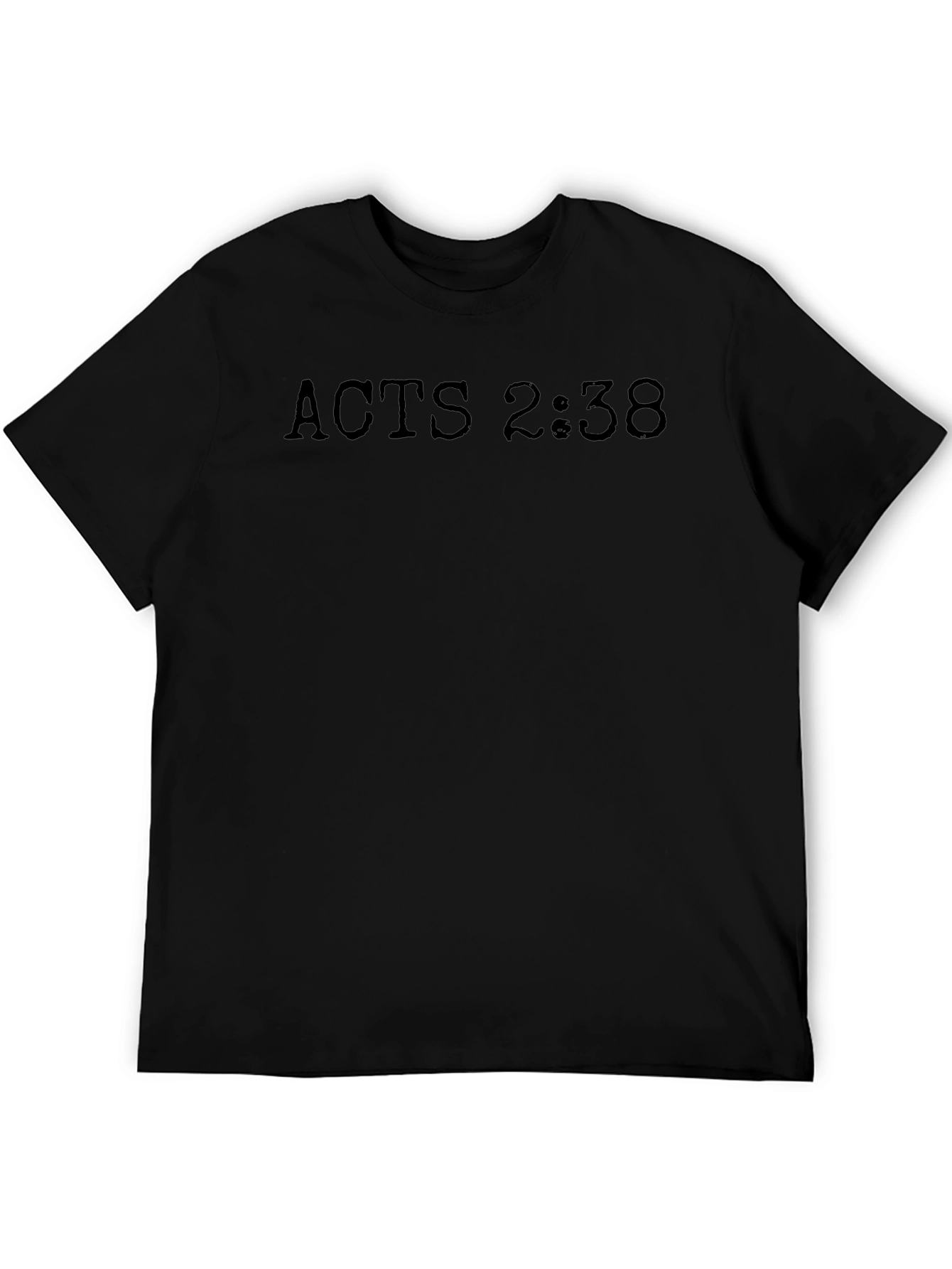 Acts 2:38 Black Christian T-Shirt