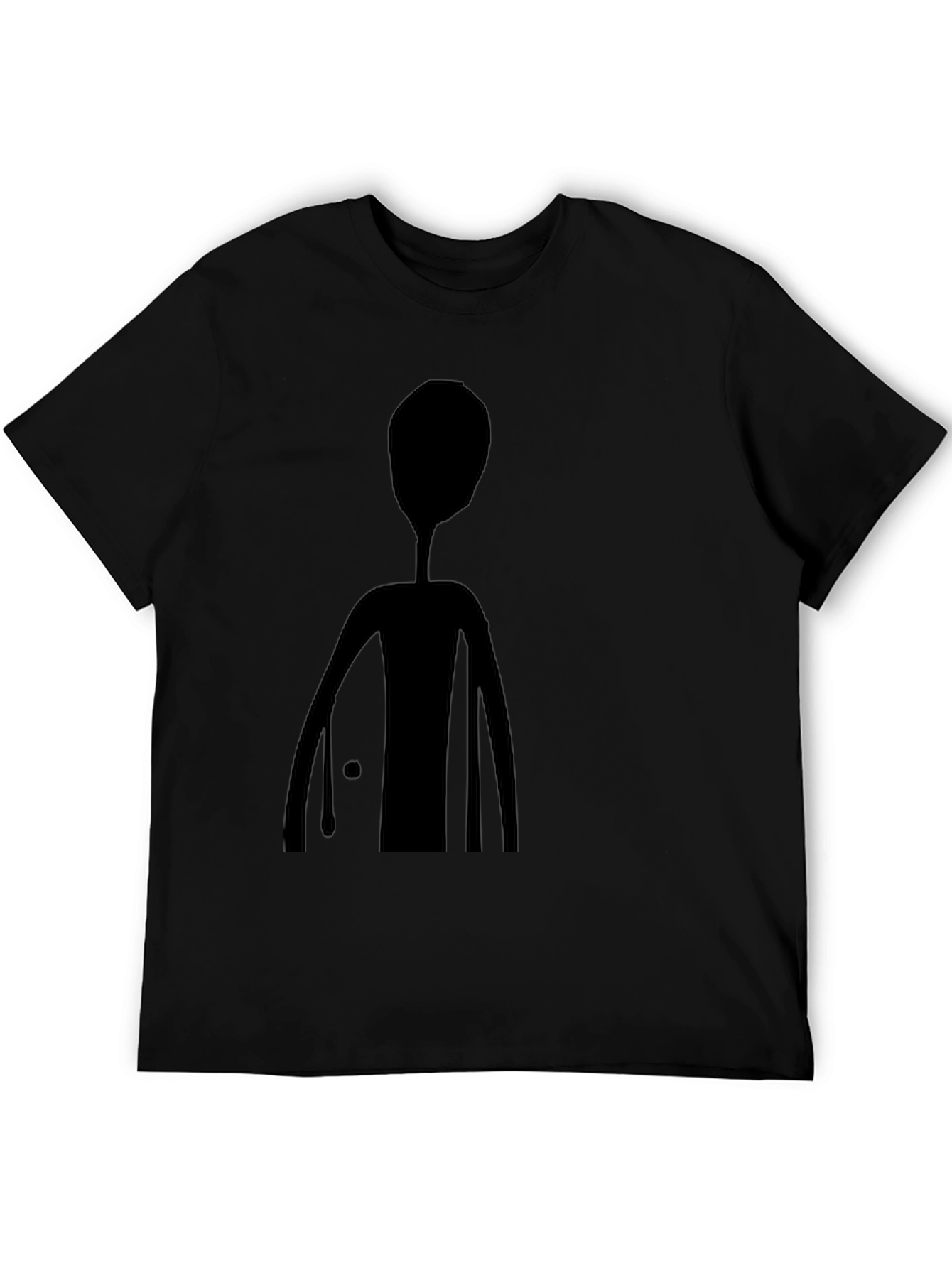 Mens Black T-Shirt with Alien Graphic
