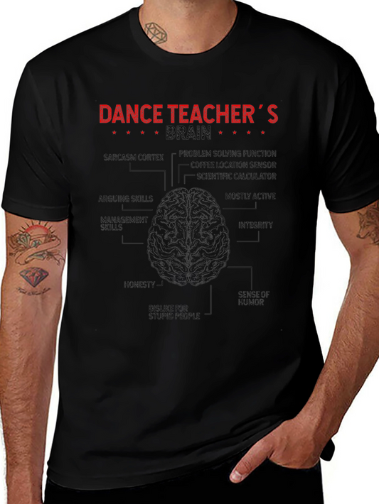 Dance Teacher Brain Anatomy T-Shirt Funny Gift