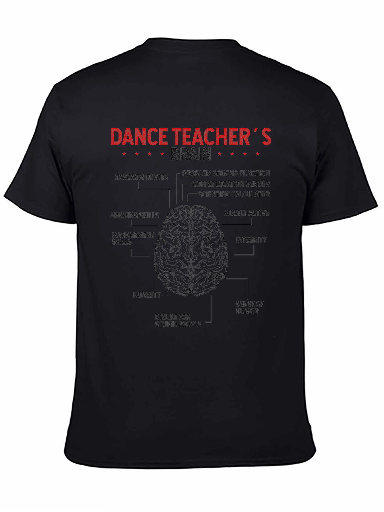 Dance Teacher Brain Anatomy T-Shirt Funny Gift