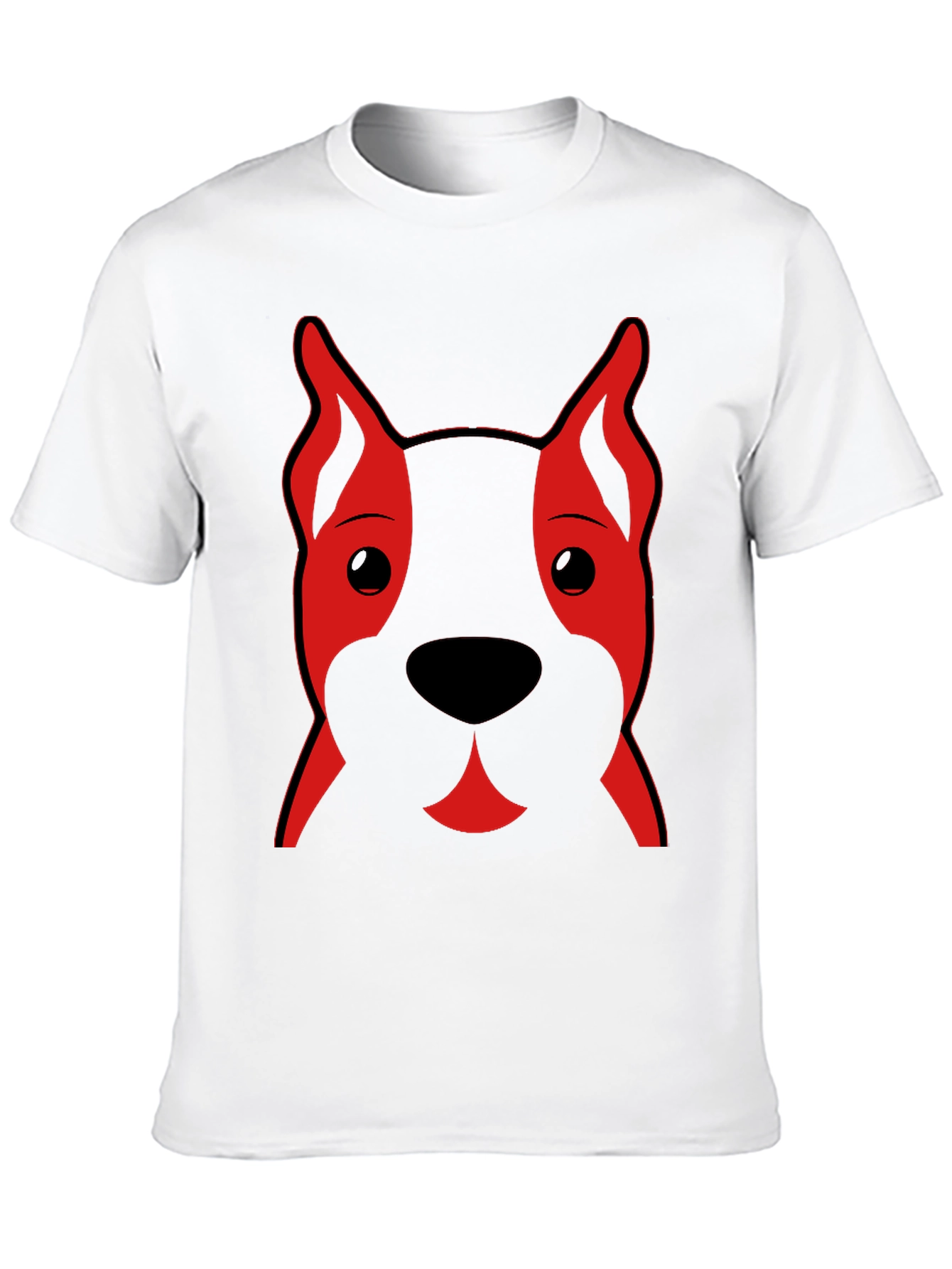 Dog Face Graphic Tee - Black
