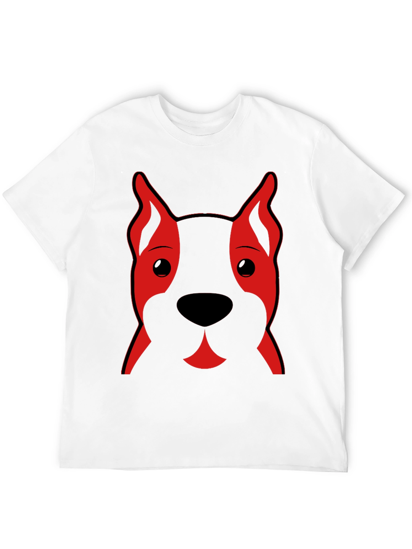 Dog Face Graphic Tee - Black