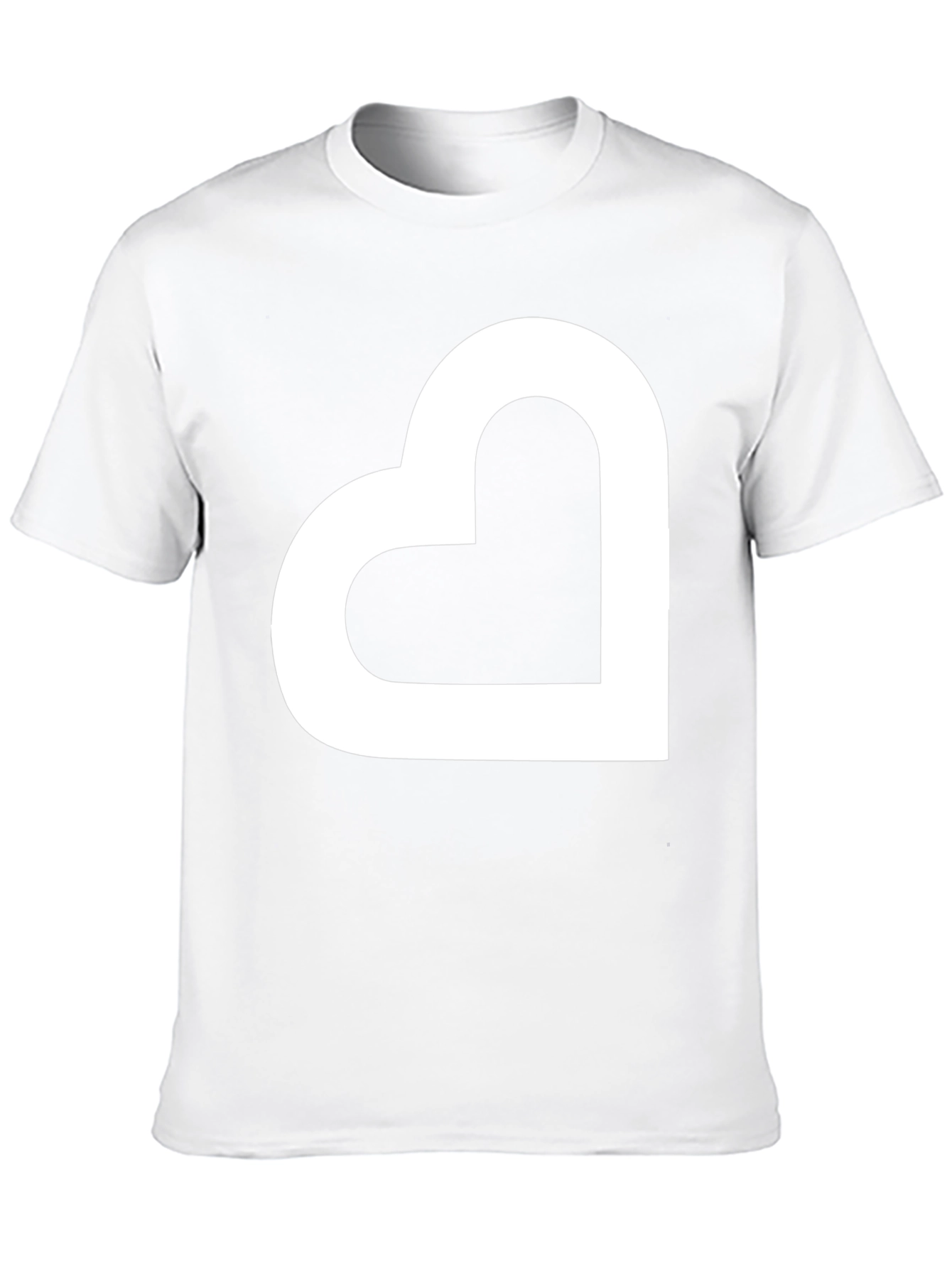 Modern Heart Graphic Tee - Black Casual Shirt