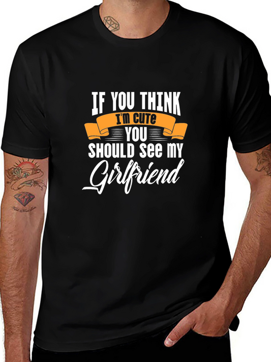 Cute Girlfriend Black Graphic Tee