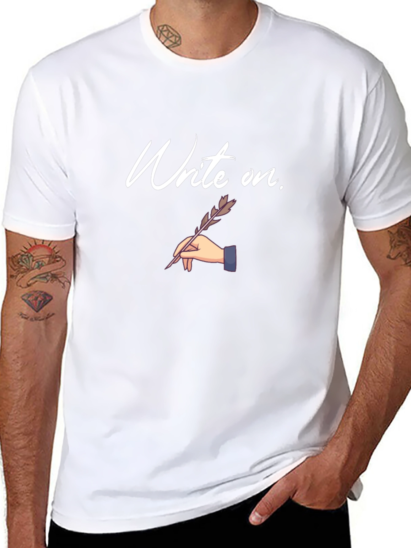 Write On T-Shirt - Black Cotton Tee