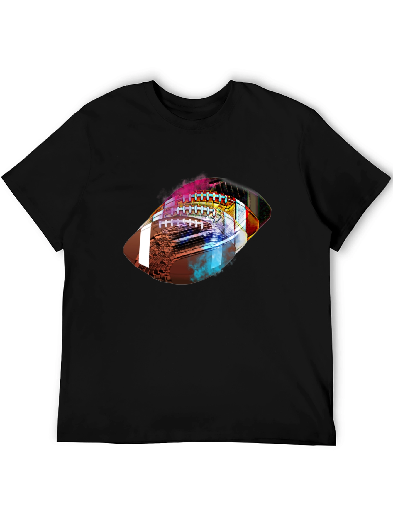 Abstract Football Graphic Tee - Stylish Sports Shirt