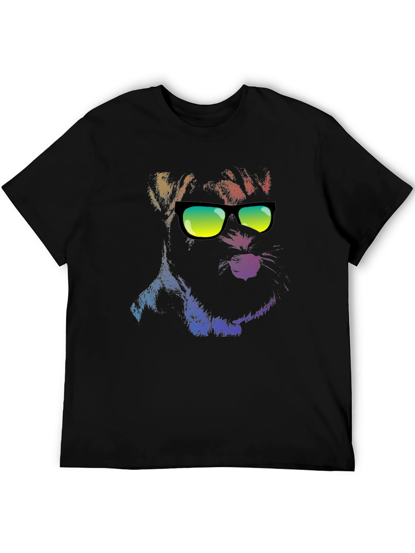 Cool Dog in Shades Mens Black T-Shirt