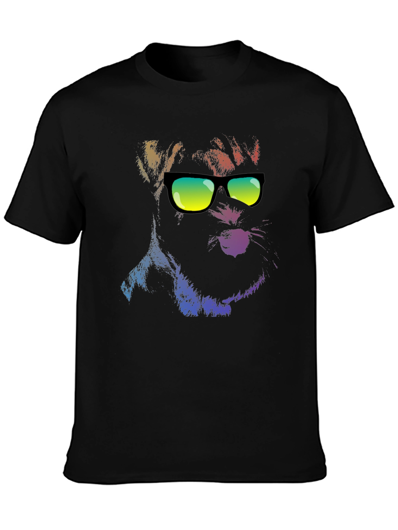 Cool Dog in Shades Mens Black T-Shirt