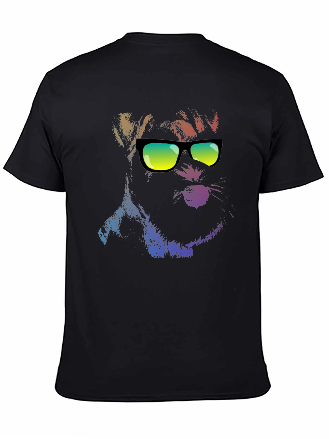 Cool Dog in Shades Mens Black T-Shirt