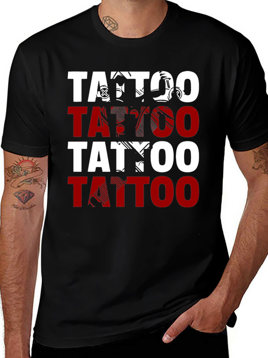 Tattoo Graphic Print Black T-Shirt