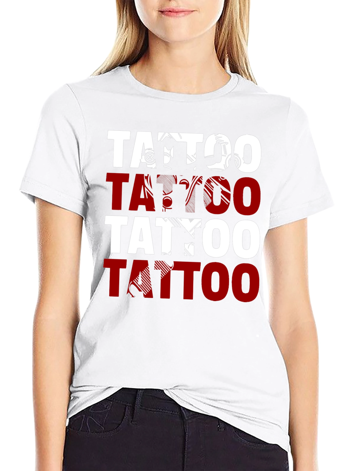 Tattoo Graphic Print Black T-Shirt