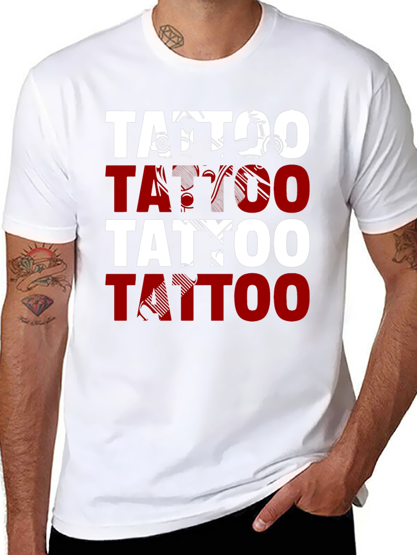 Tattoo Graphic Print Black T-Shirt