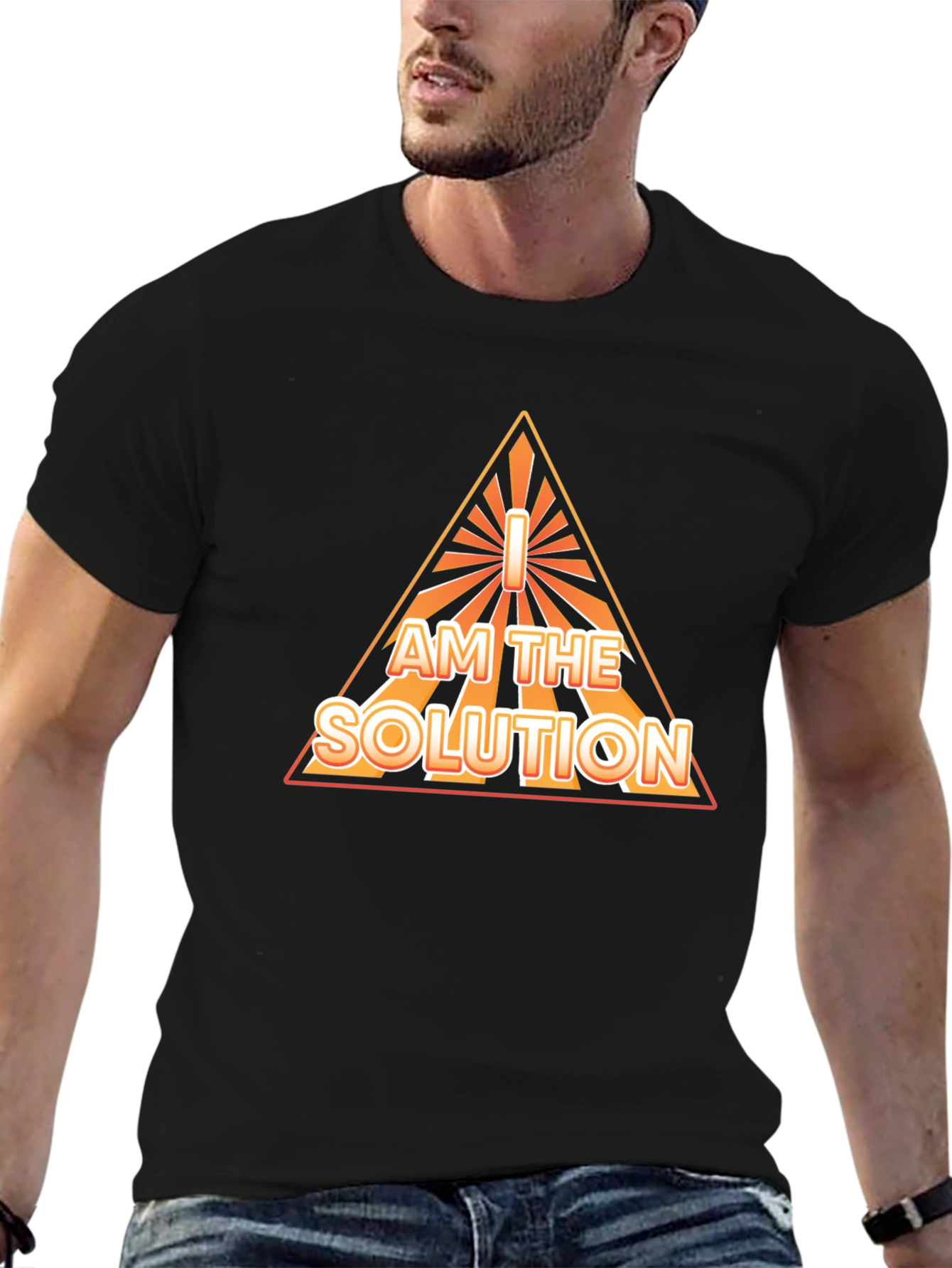 I AM THE SOLUTION Graphic Tee - Black