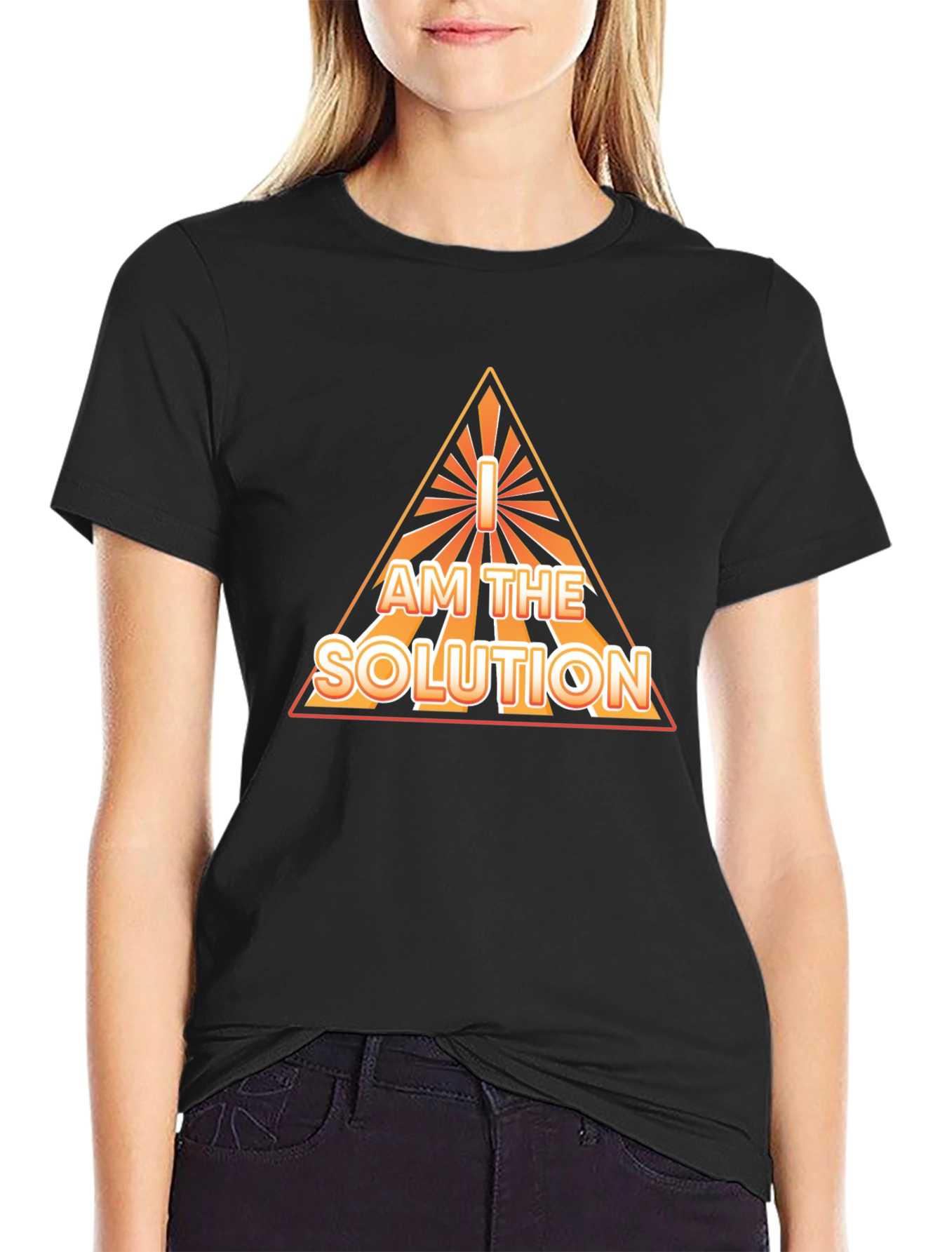 I AM THE SOLUTION Graphic Tee - Black