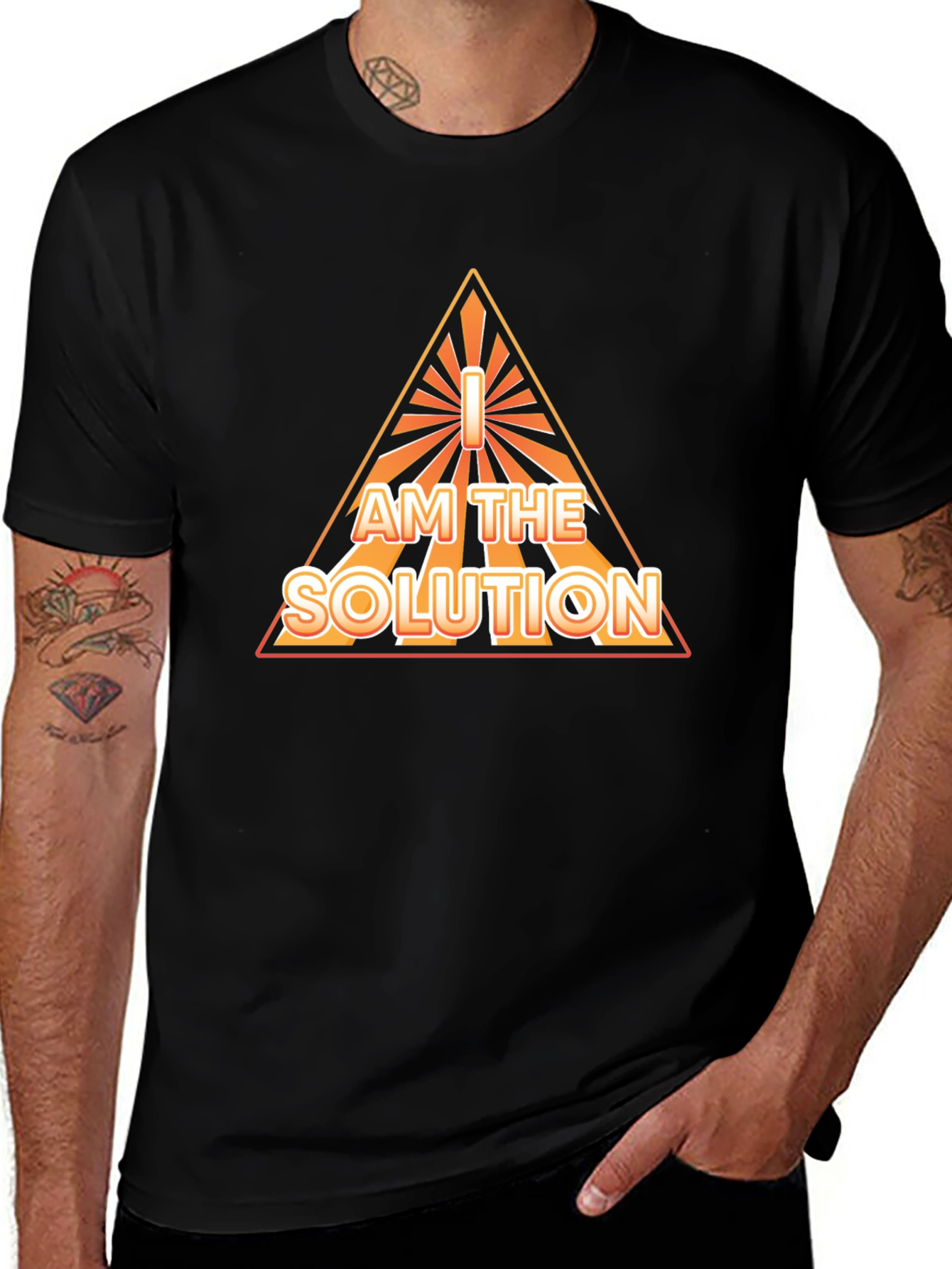 I AM THE SOLUTION Graphic Tee - Black