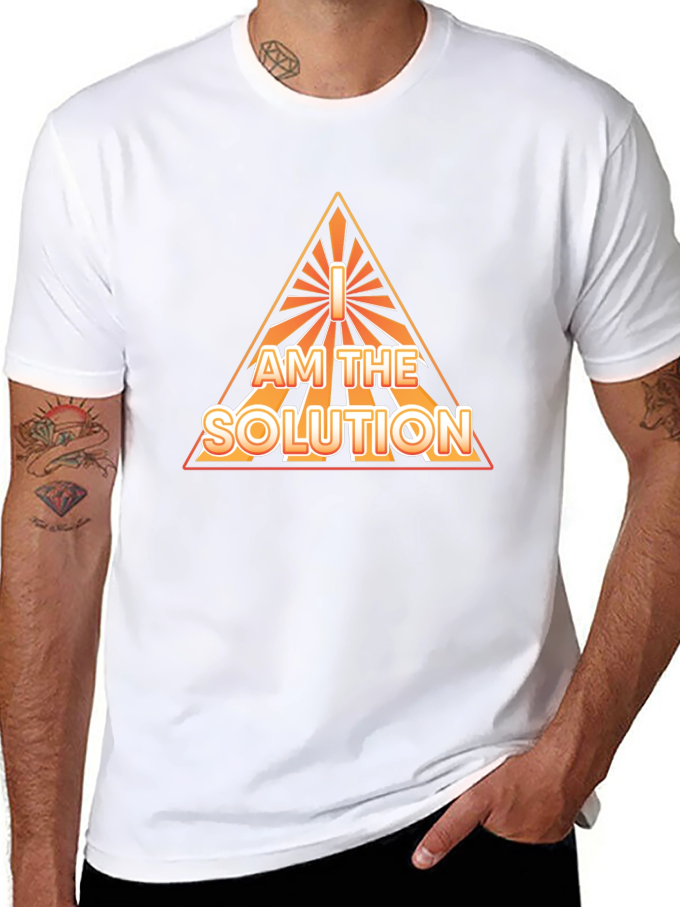 I AM THE SOLUTION Graphic Tee - Black
