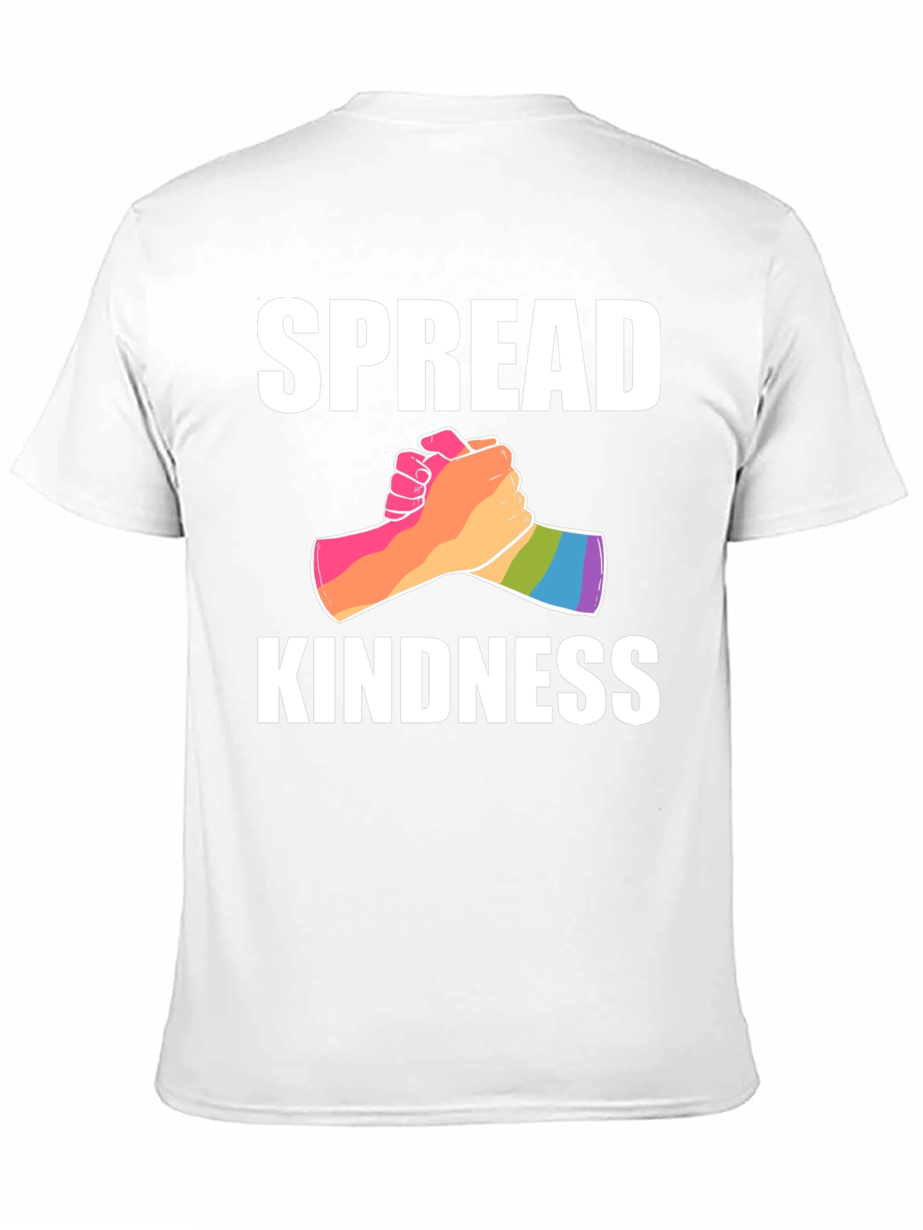 Spread Kindness Rainbow Hands Graphic Tee