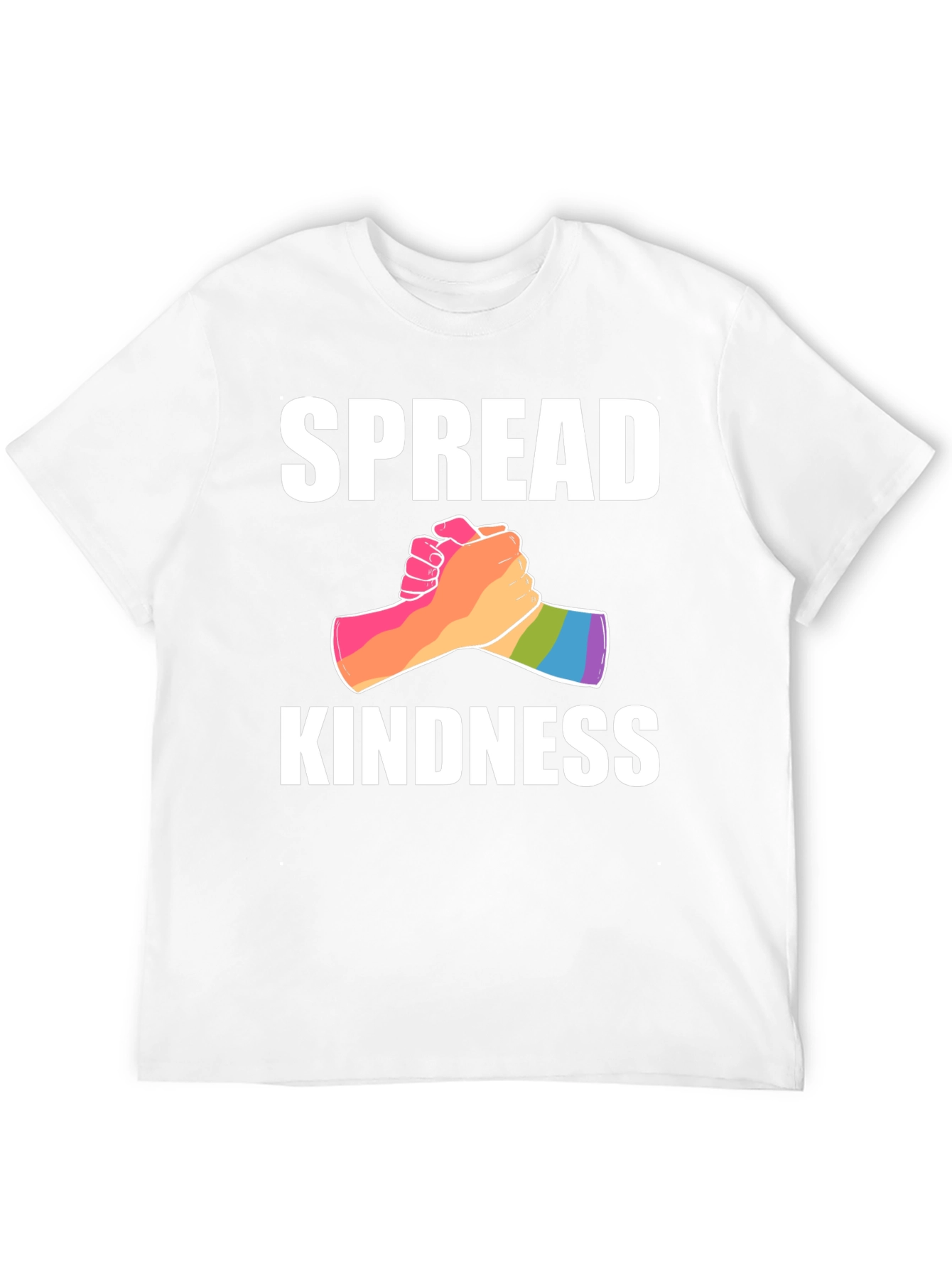 Spread Kindness Rainbow Hands Graphic Tee