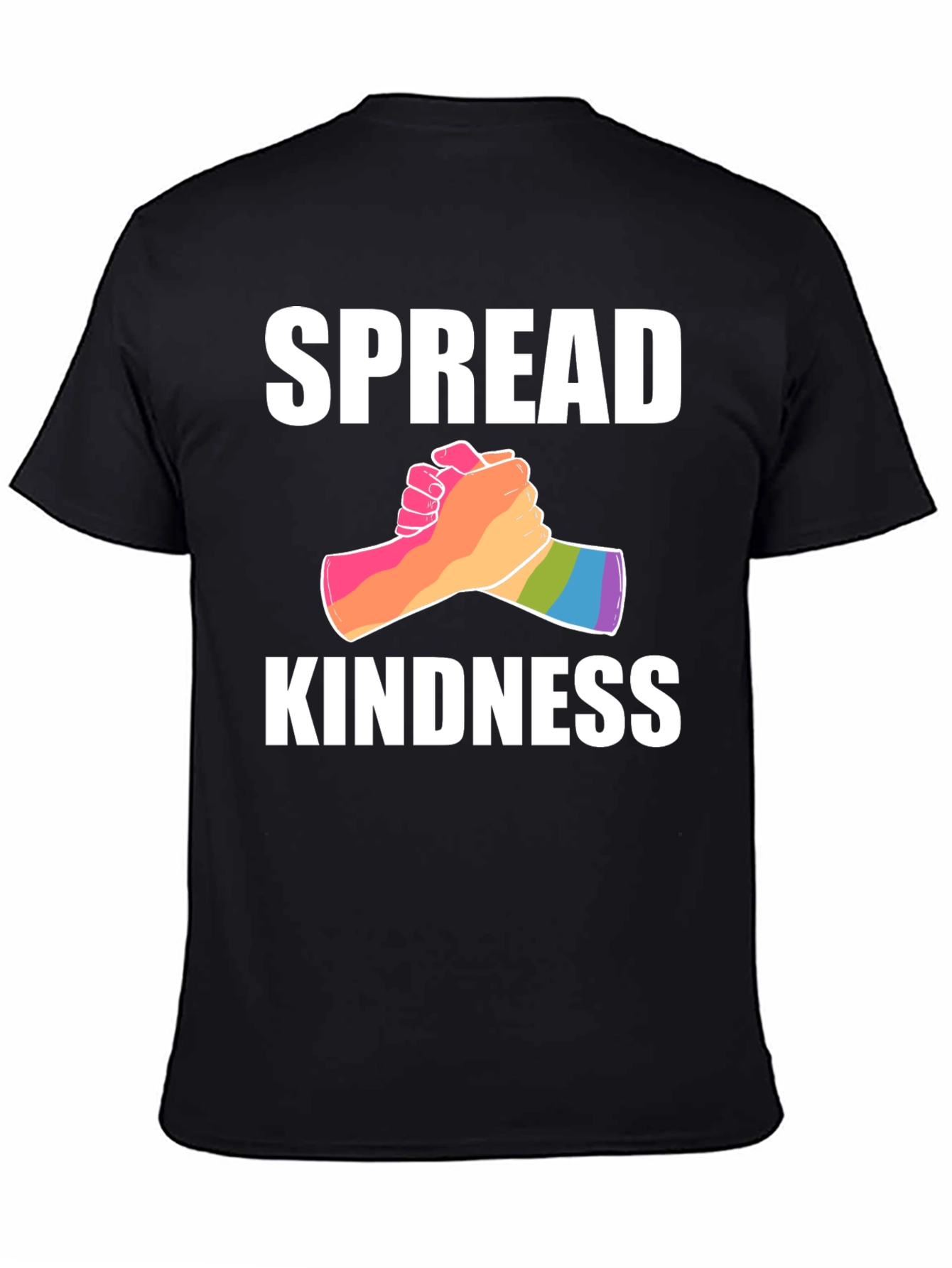 Spread Kindness Rainbow Hands Graphic Tee