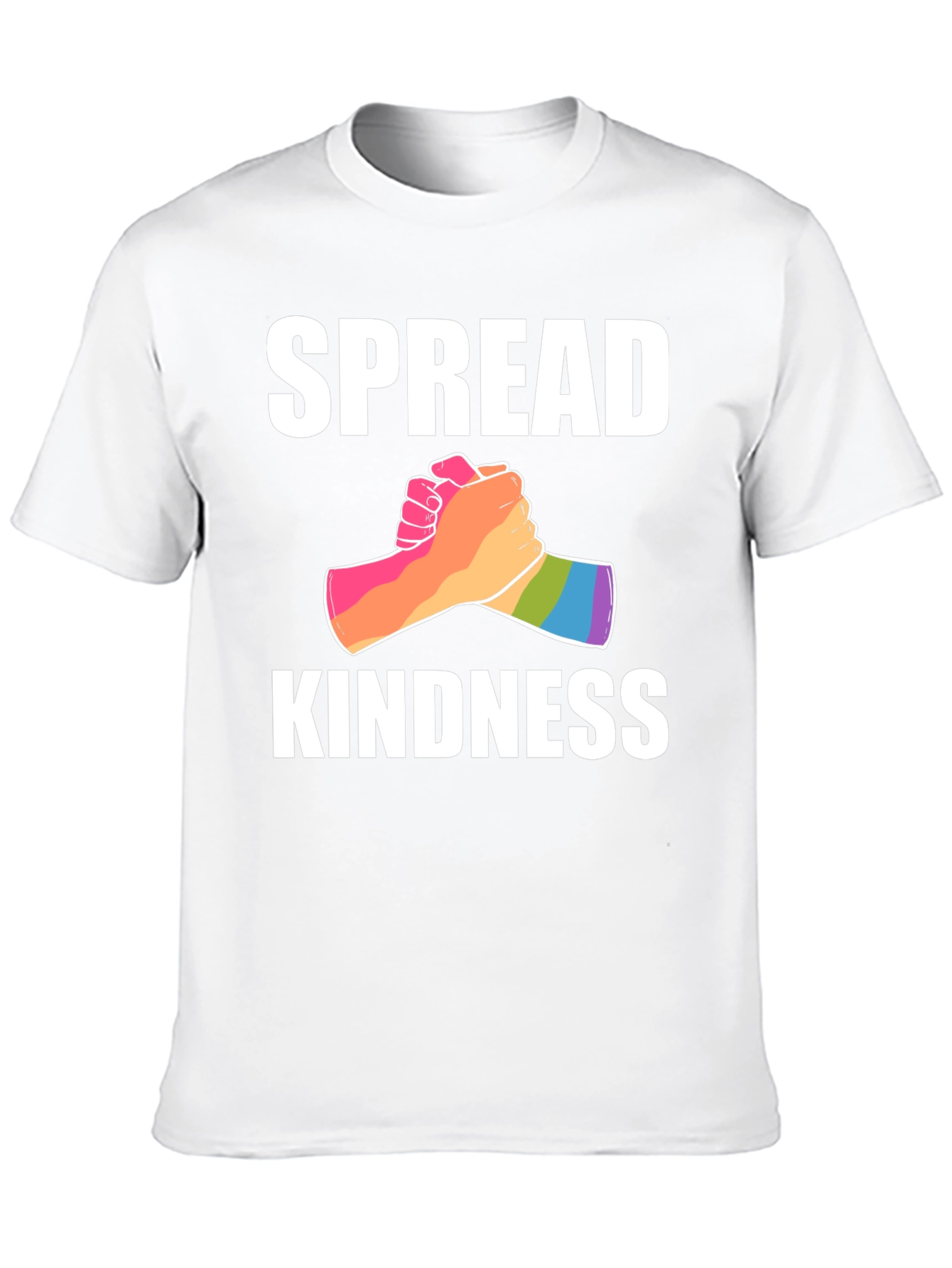 Spread Kindness Rainbow Hands Graphic Tee