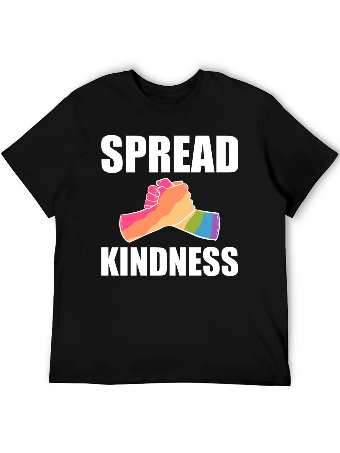 Spread Kindness Rainbow Hands Graphic Tee