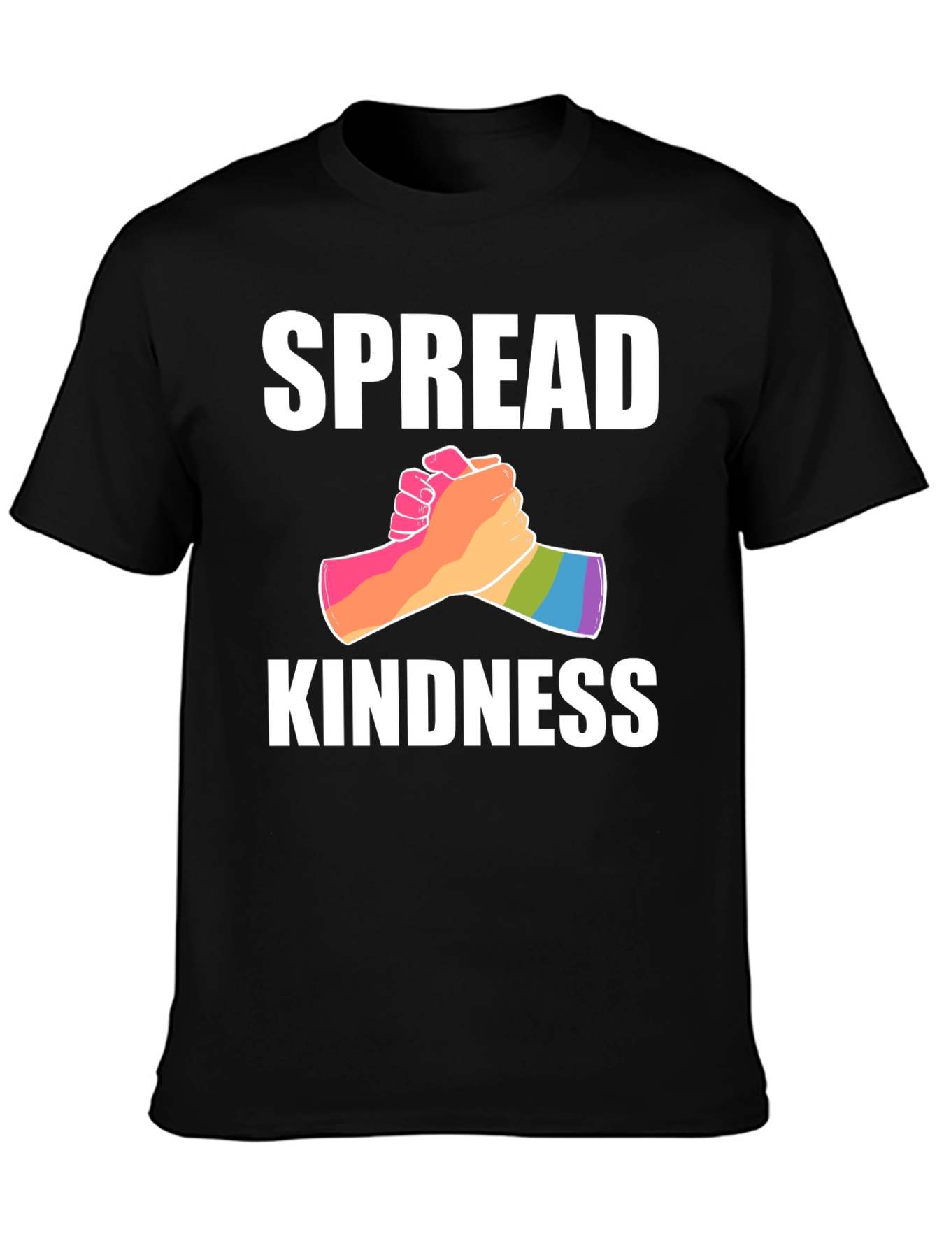 Spread Kindness Rainbow Hands Graphic Tee