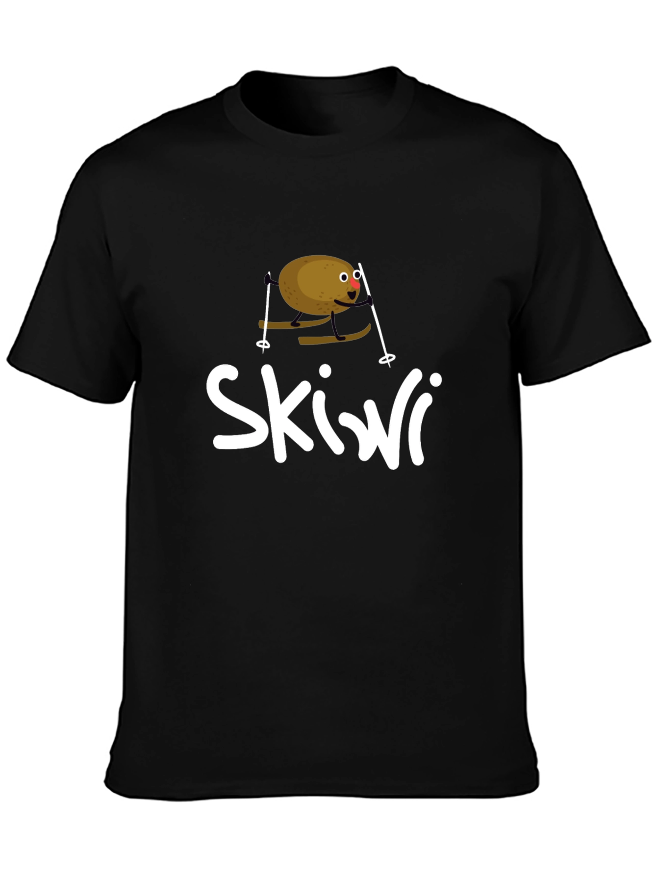 Skiwi Funny Kiwi Skiing T-Shirt