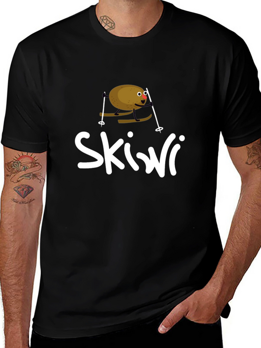 Skiwi Funny Kiwi Skiing T-Shirt
